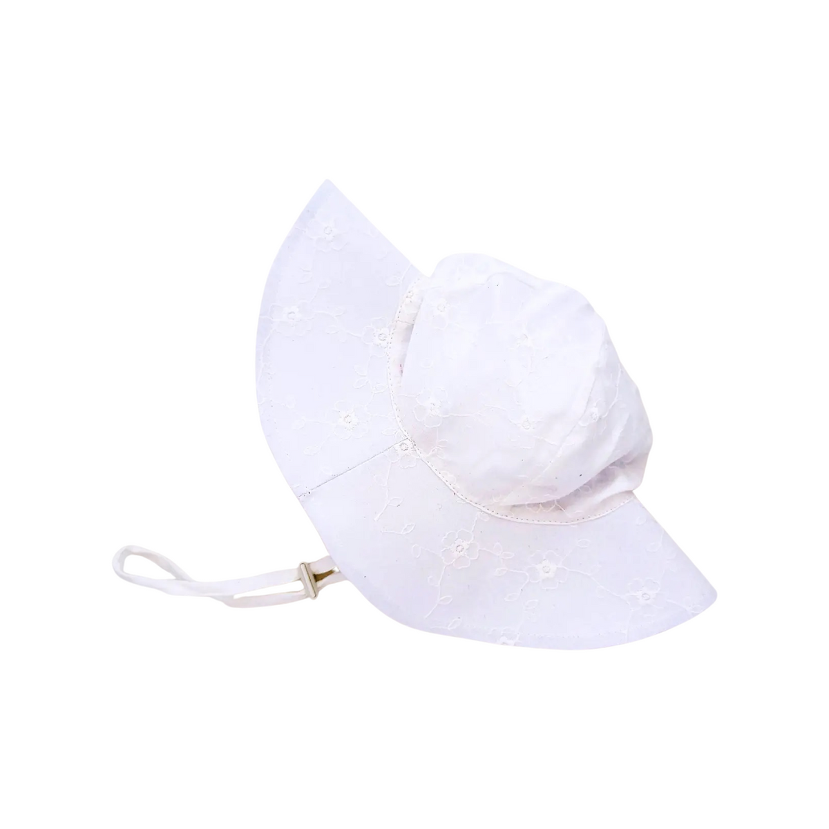 Embroidered White Sunhat