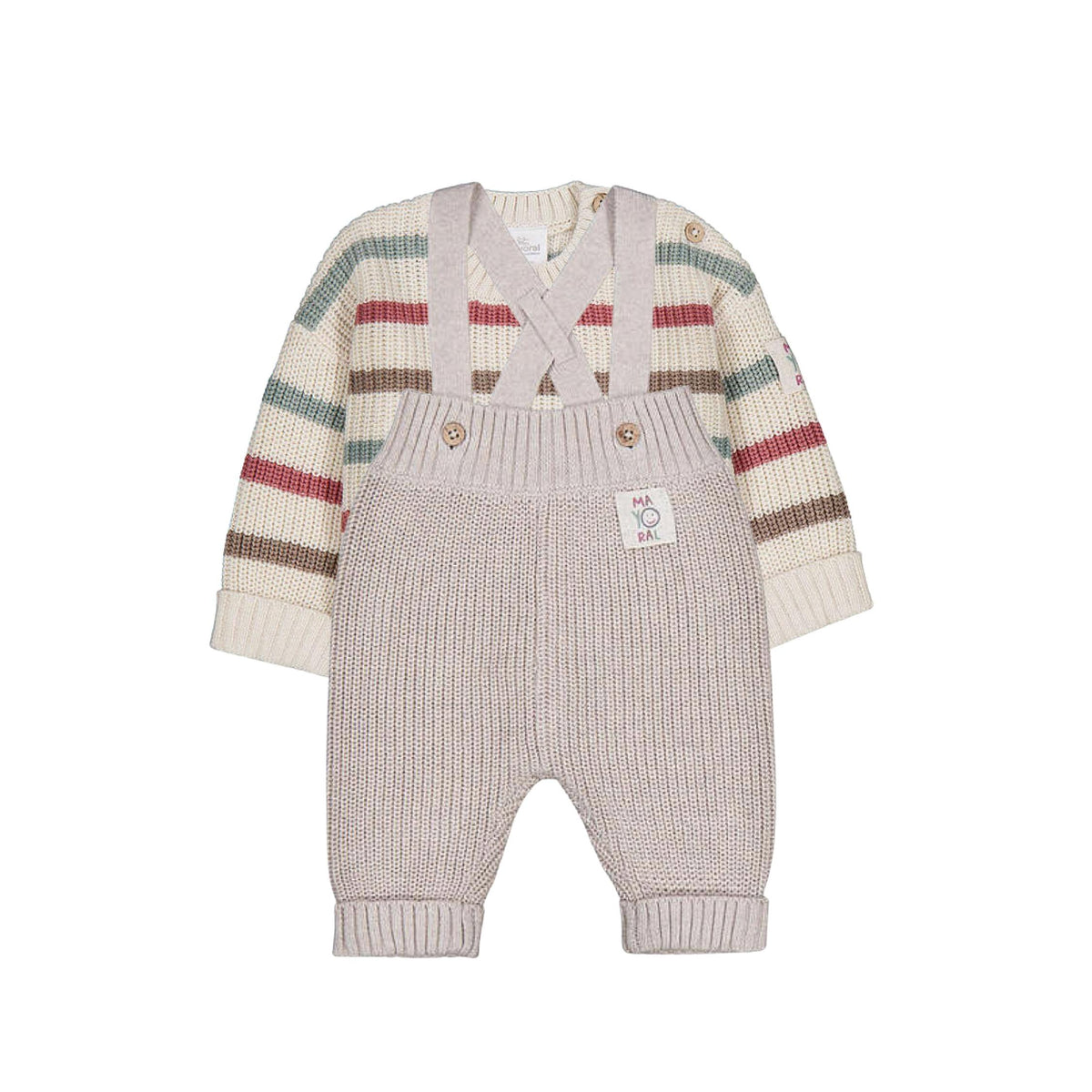 Baby Boy Knit Suspenders Pants