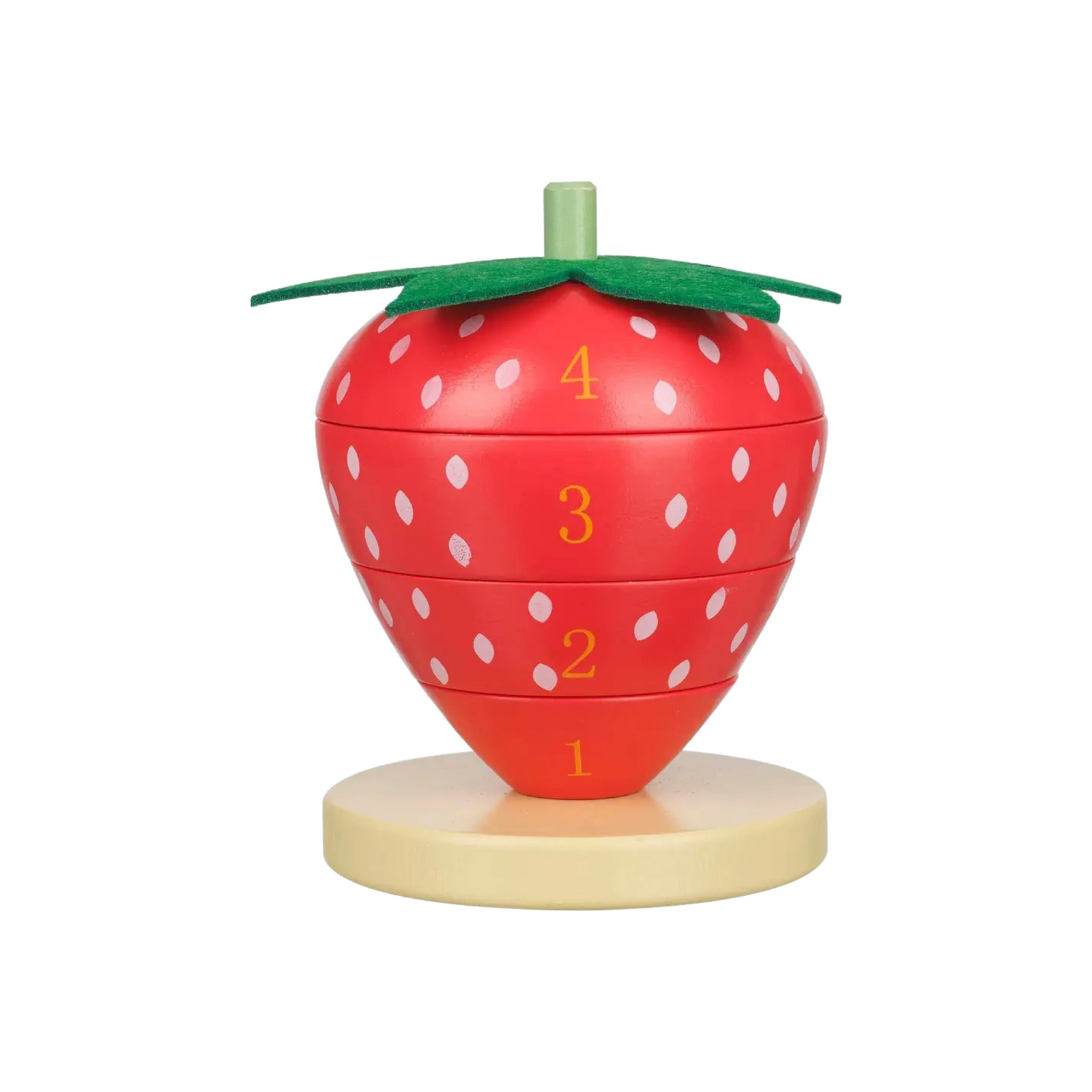 Strawberry Stacking Wooden Ring Toy
