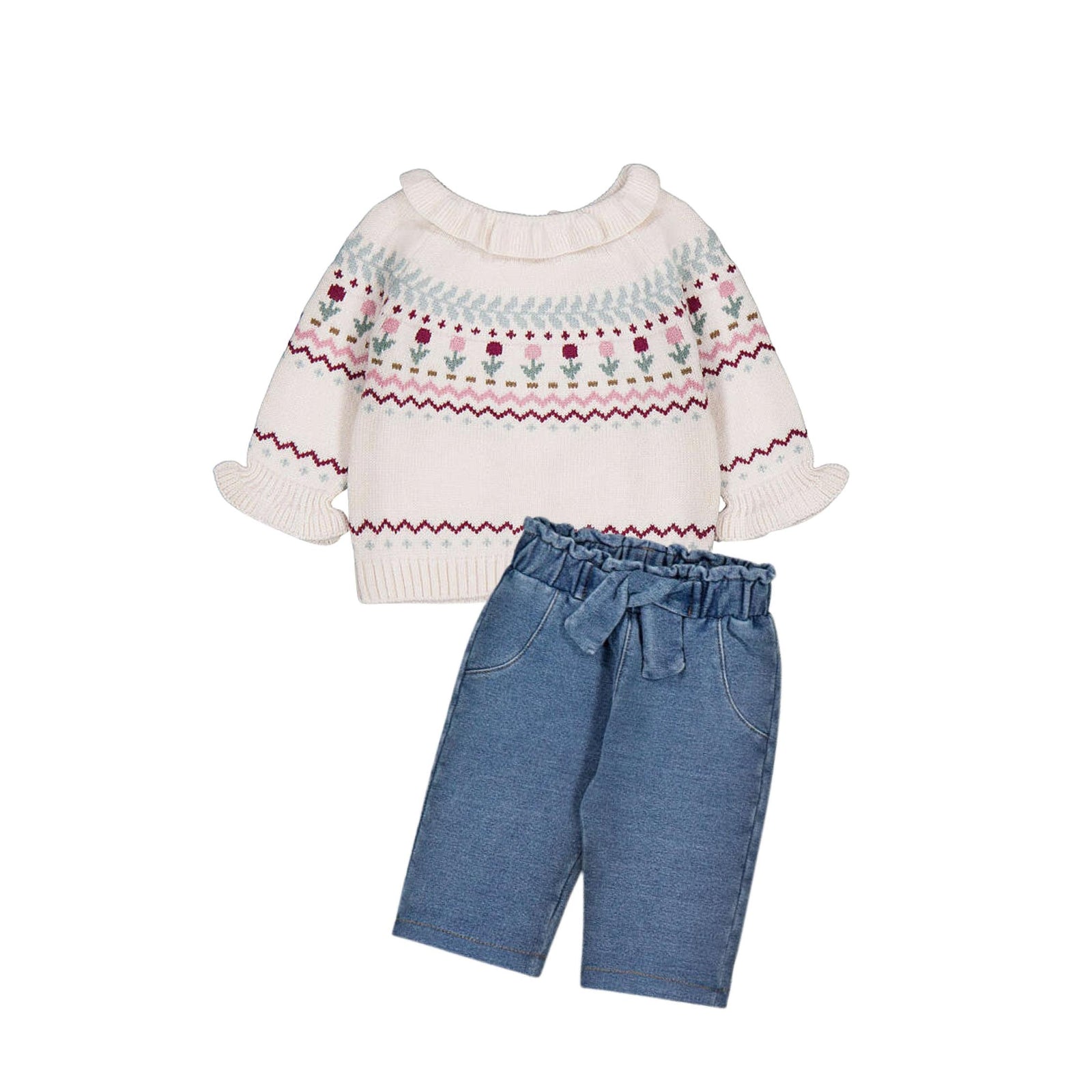 Tie front Baby Girl Denim Pants