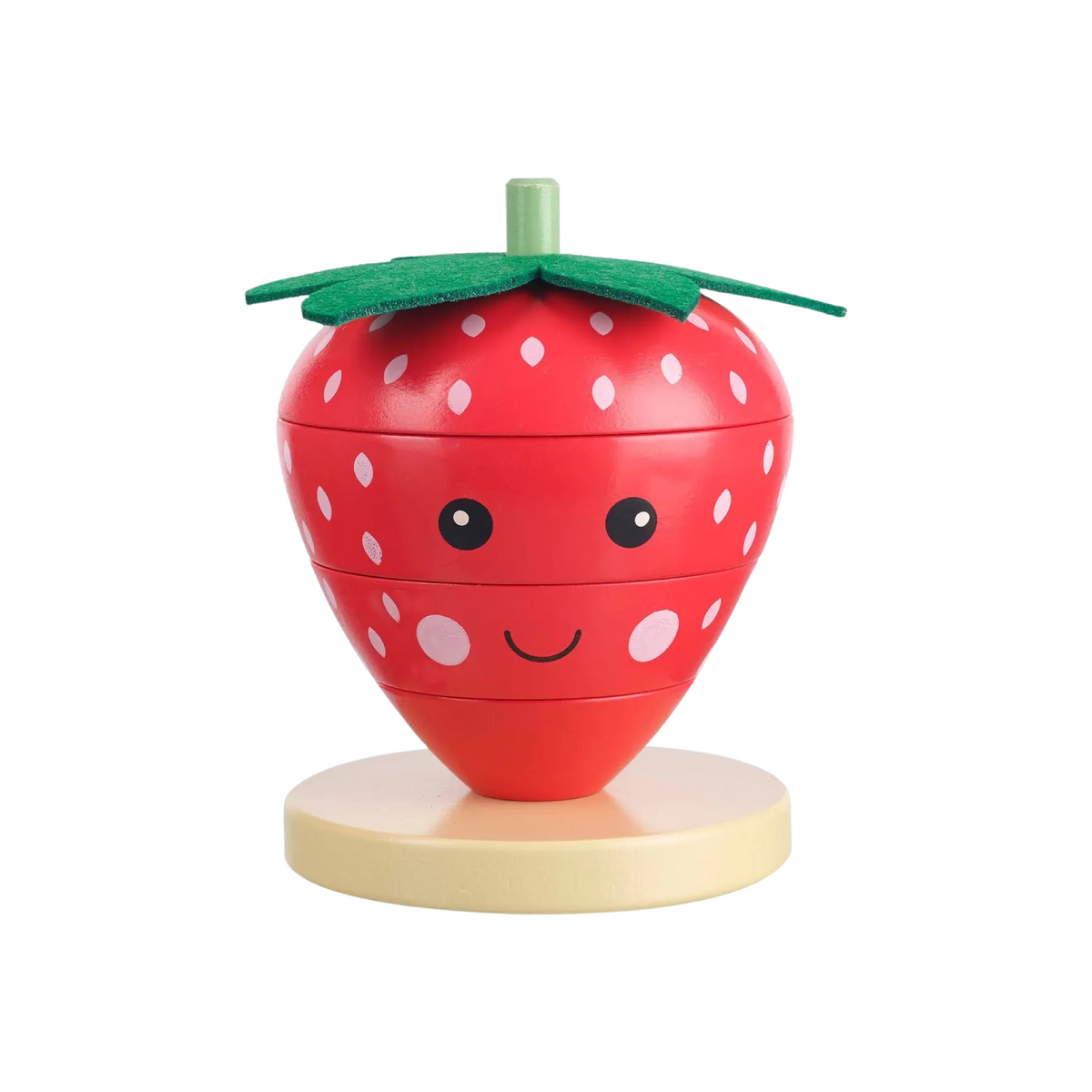 Strawberry Stacking Wooden Ring Toy