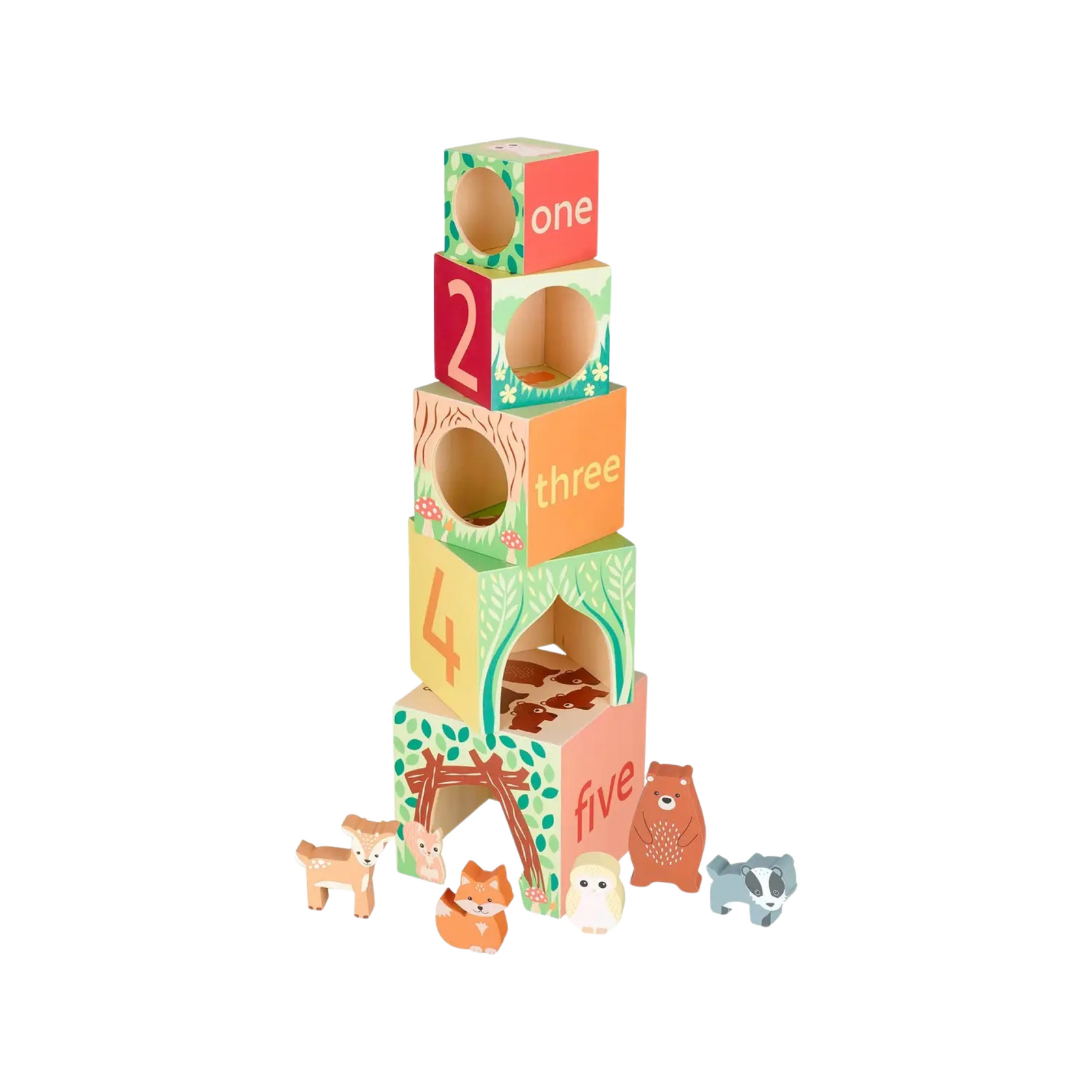Woodland Wooden Stacking Cubes