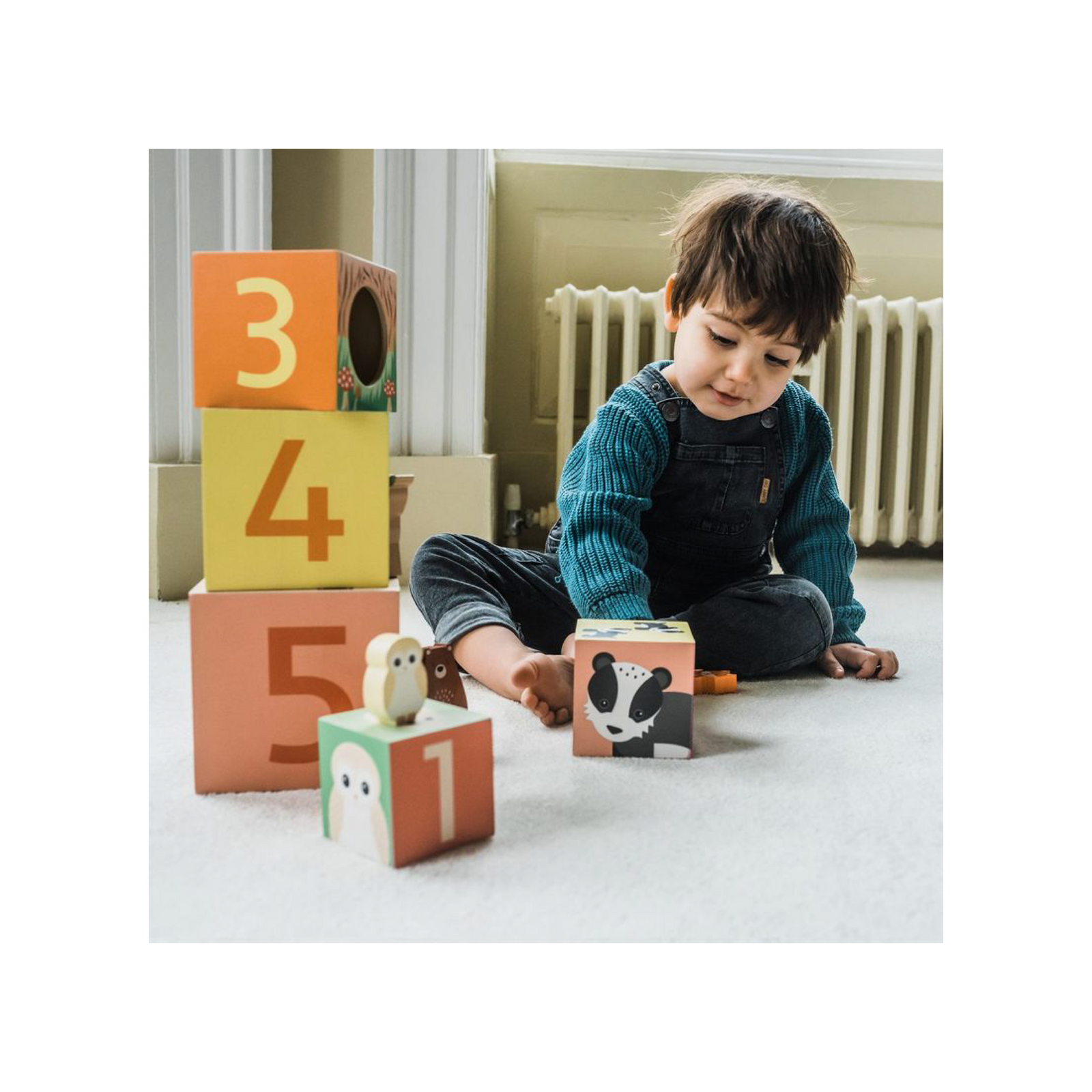 Woodland Wooden Stacking Cubes