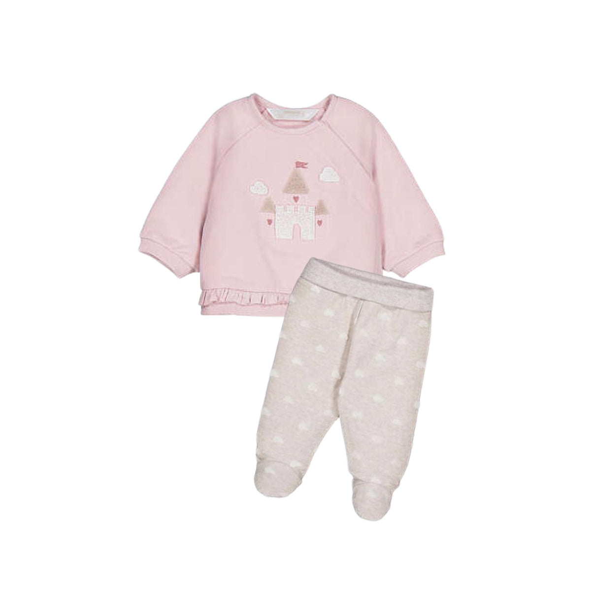 Princess Castle Motif 2-Piece Layette Set