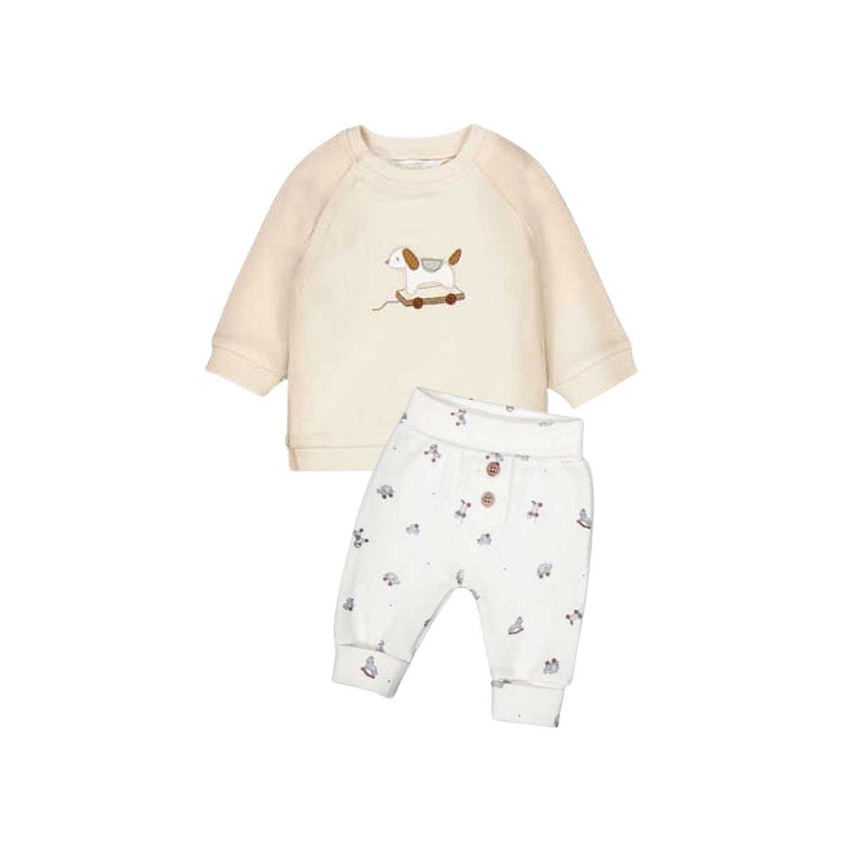 Puppy Motif  Baby Boy’s 2-Piece Sweatshirt &amp;Pant Set