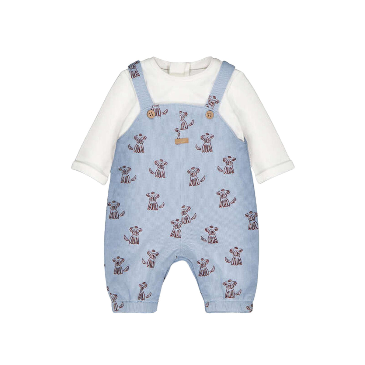 Doggie Print Blue Romper