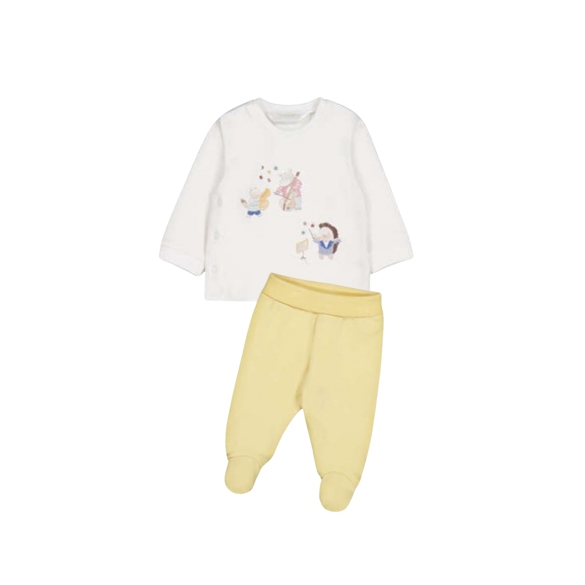Animal Band Shirt &amp; Footie 2-Piece Layette Set