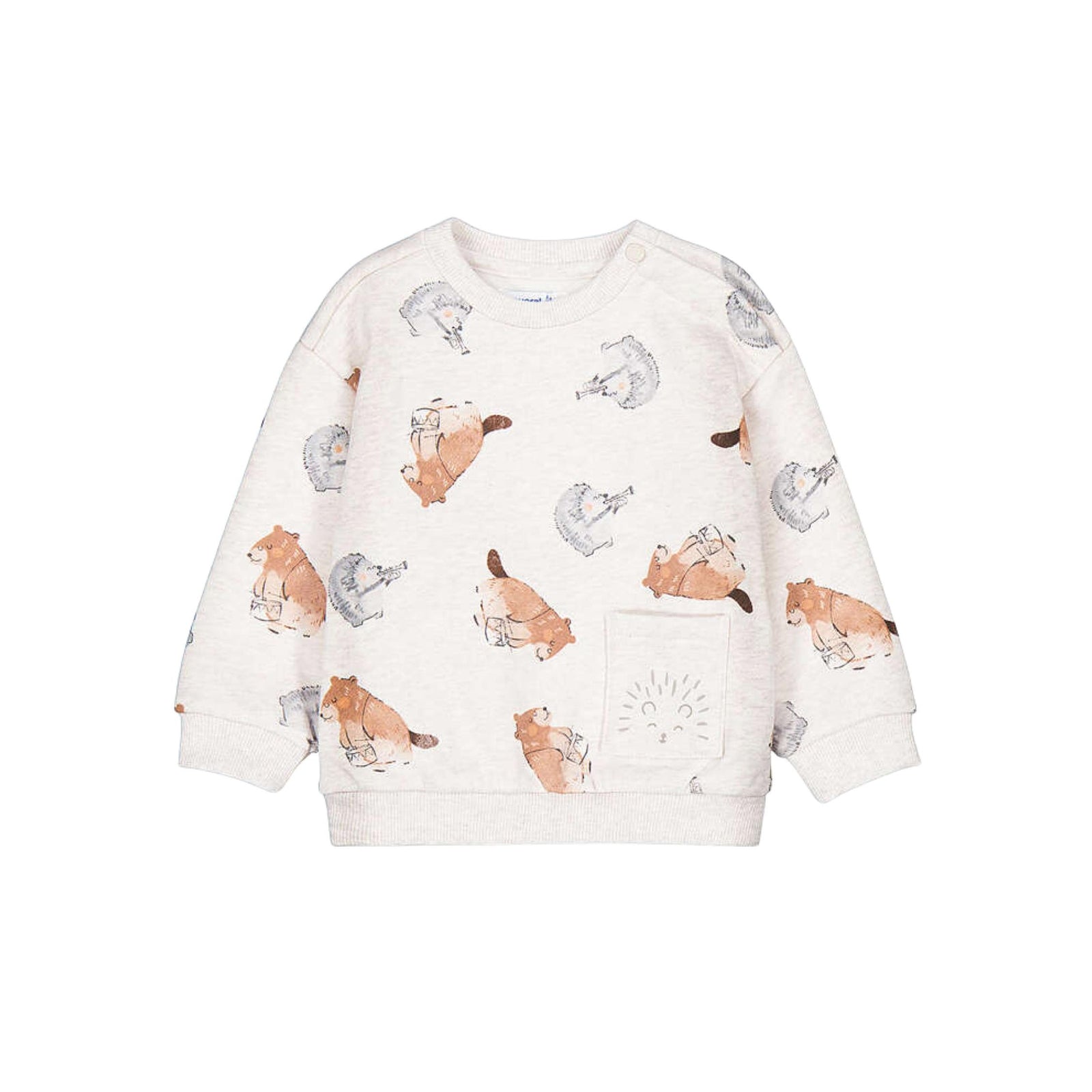 Hedgehog & Beaver Print Sweatshirt