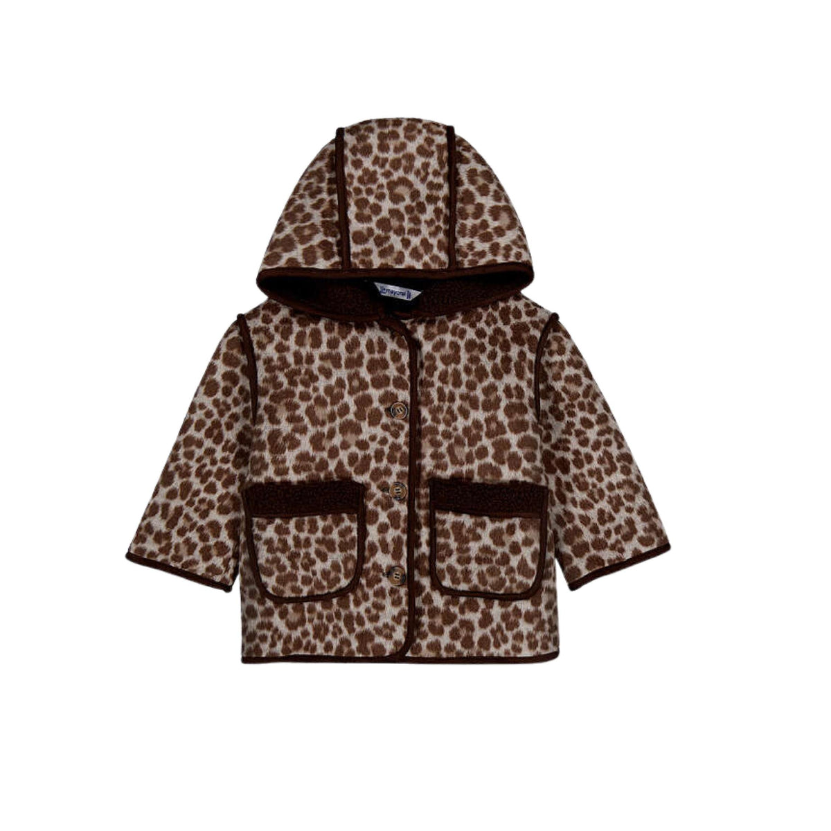 Girls’ Leopard Print Hooded Jacket