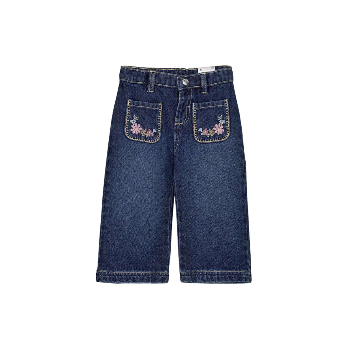 Baby Girl Embroidered Denim Pant