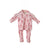 Pink Candy Cane Print Organic 2-Piece Newborn Kimono Set