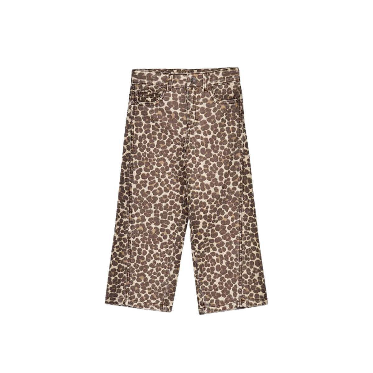 Leopard Print Twill Pants