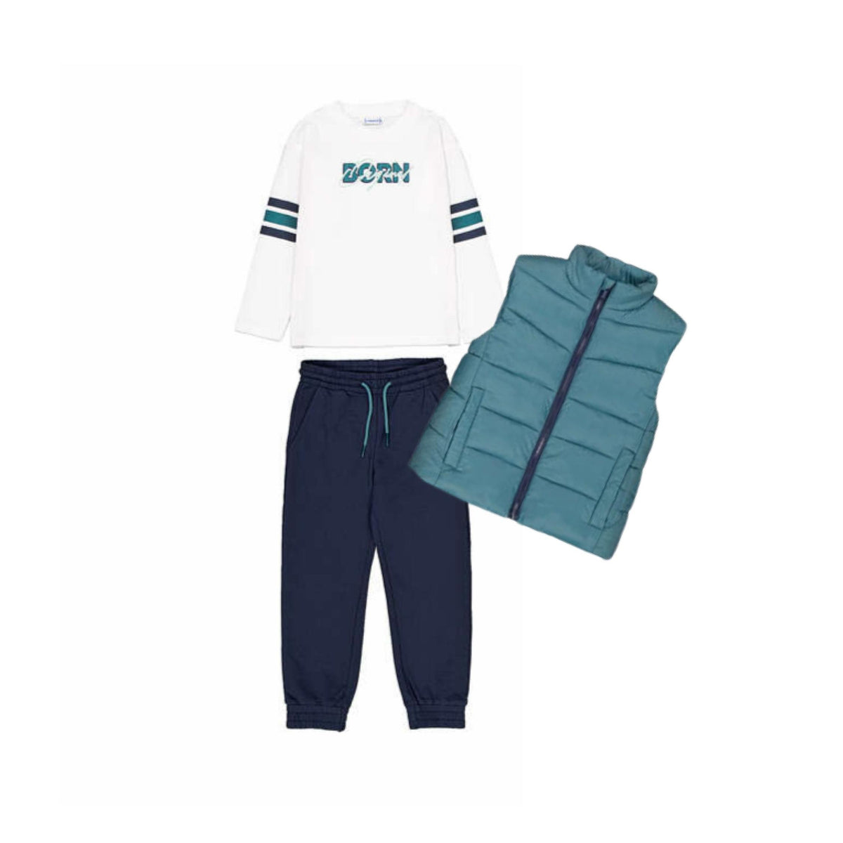 Boys’ T-Shirt &amp; Jogger Pant with Vest-3-Piece Set