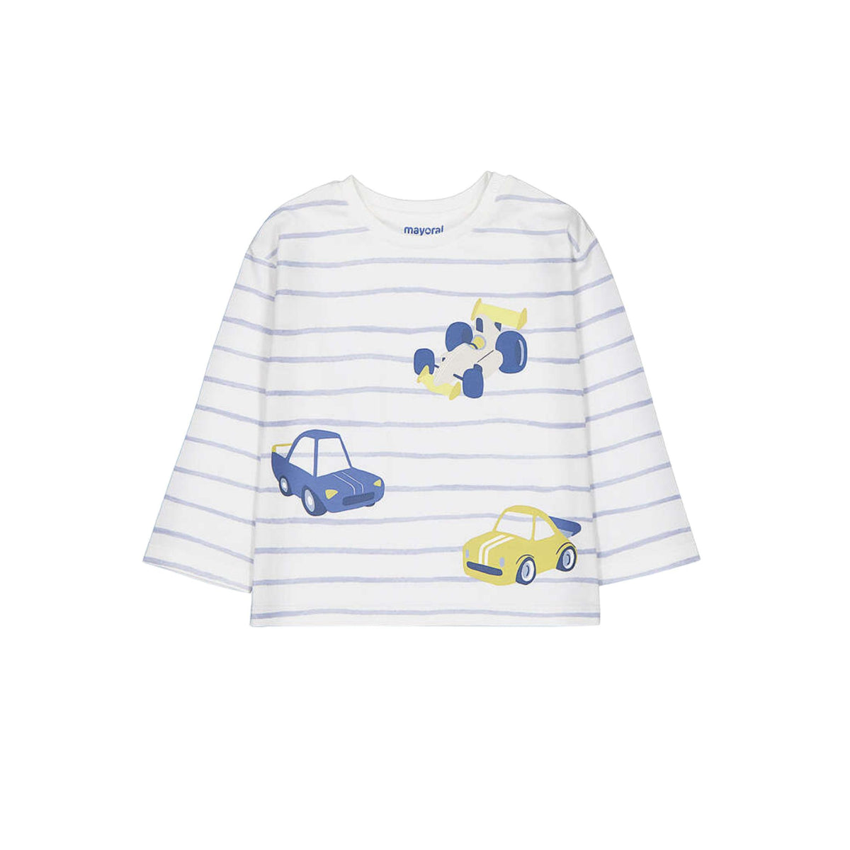 Cars & Stripes Long Sleeve Cotton T-Shirts