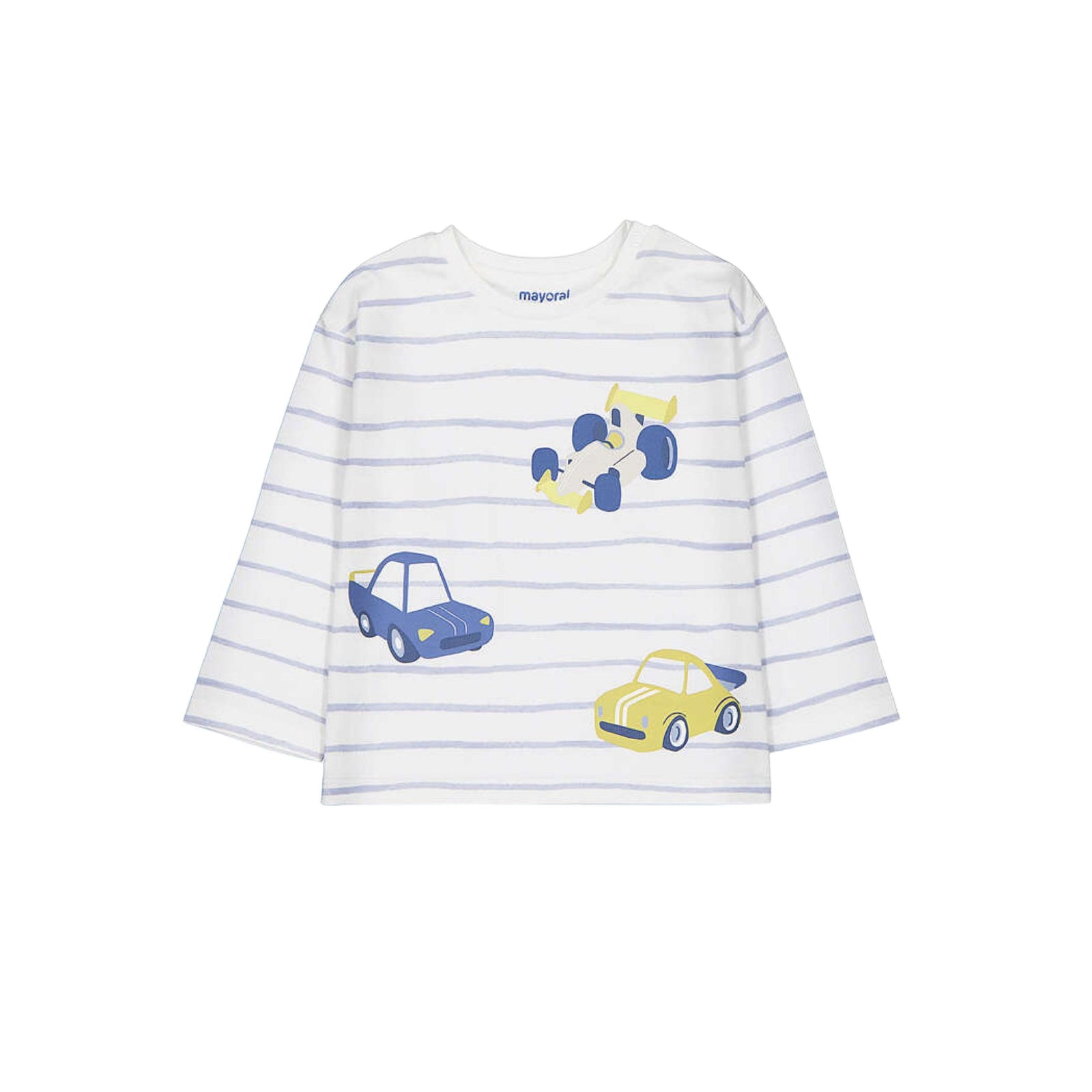 Cars & Stripes Long Sleeve Cotton T-Shirts
