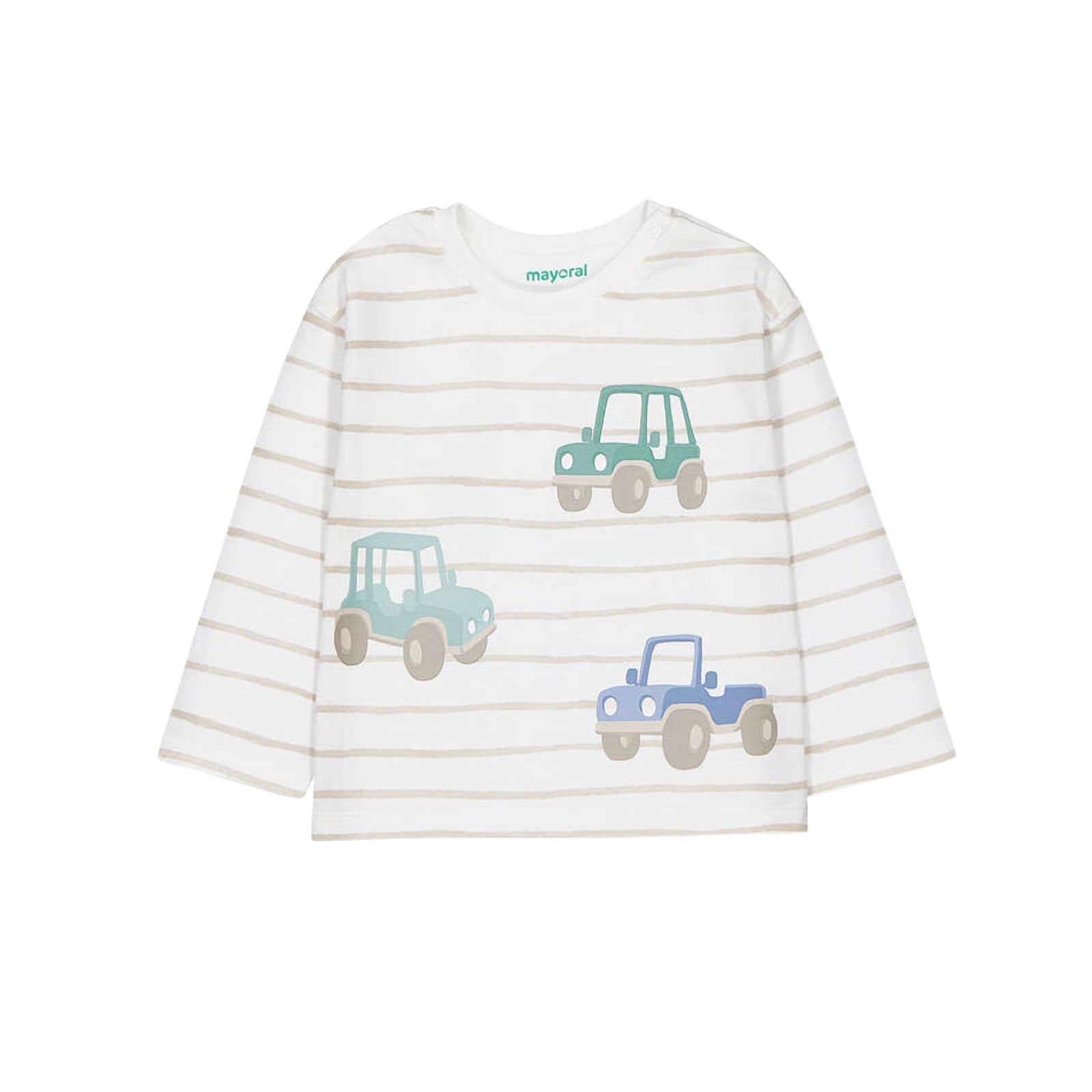Cars & Stripes Long Sleeve Cotton T-Shirts