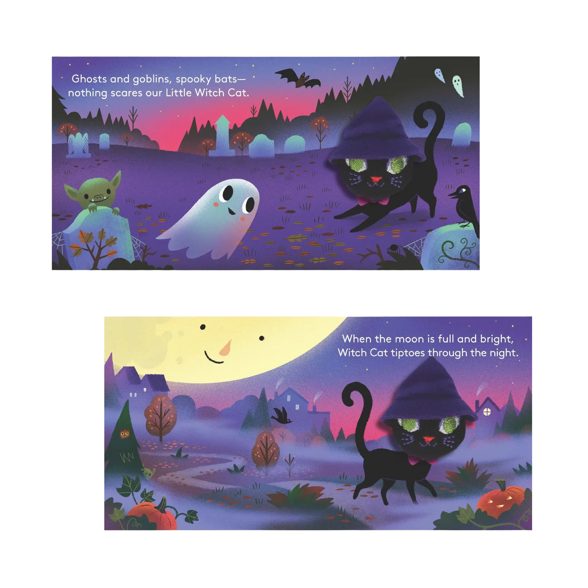 Little Witch Cat Finger Puppet Book