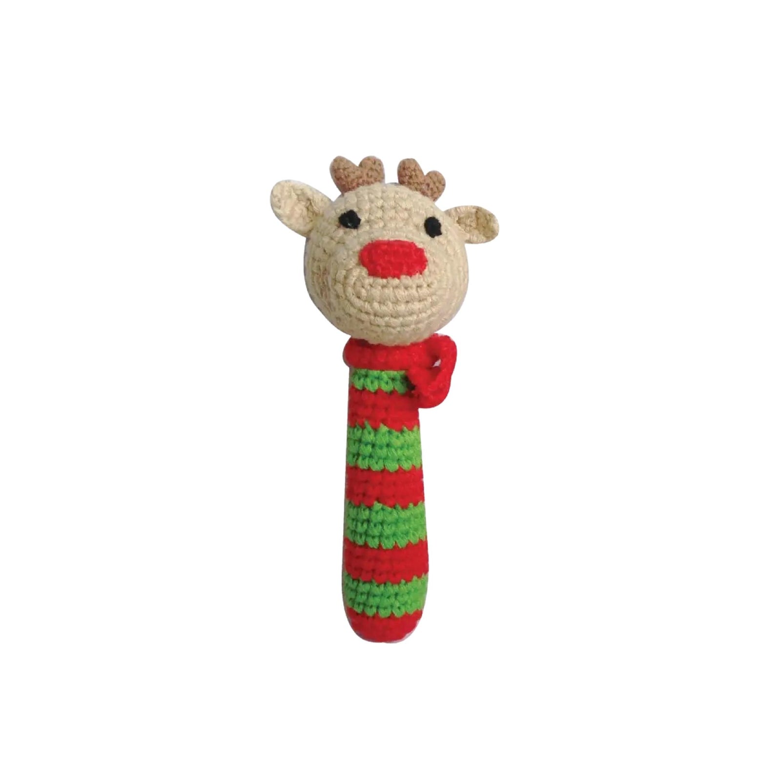 Holiday Hand-Crocheted Stick Rattles