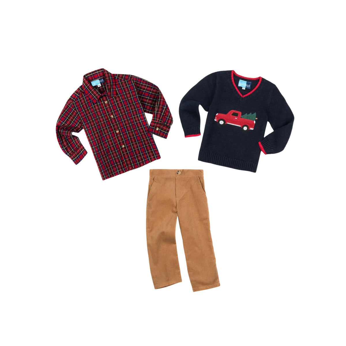 Boys Holiday Navy 3-Piece Sweater Set