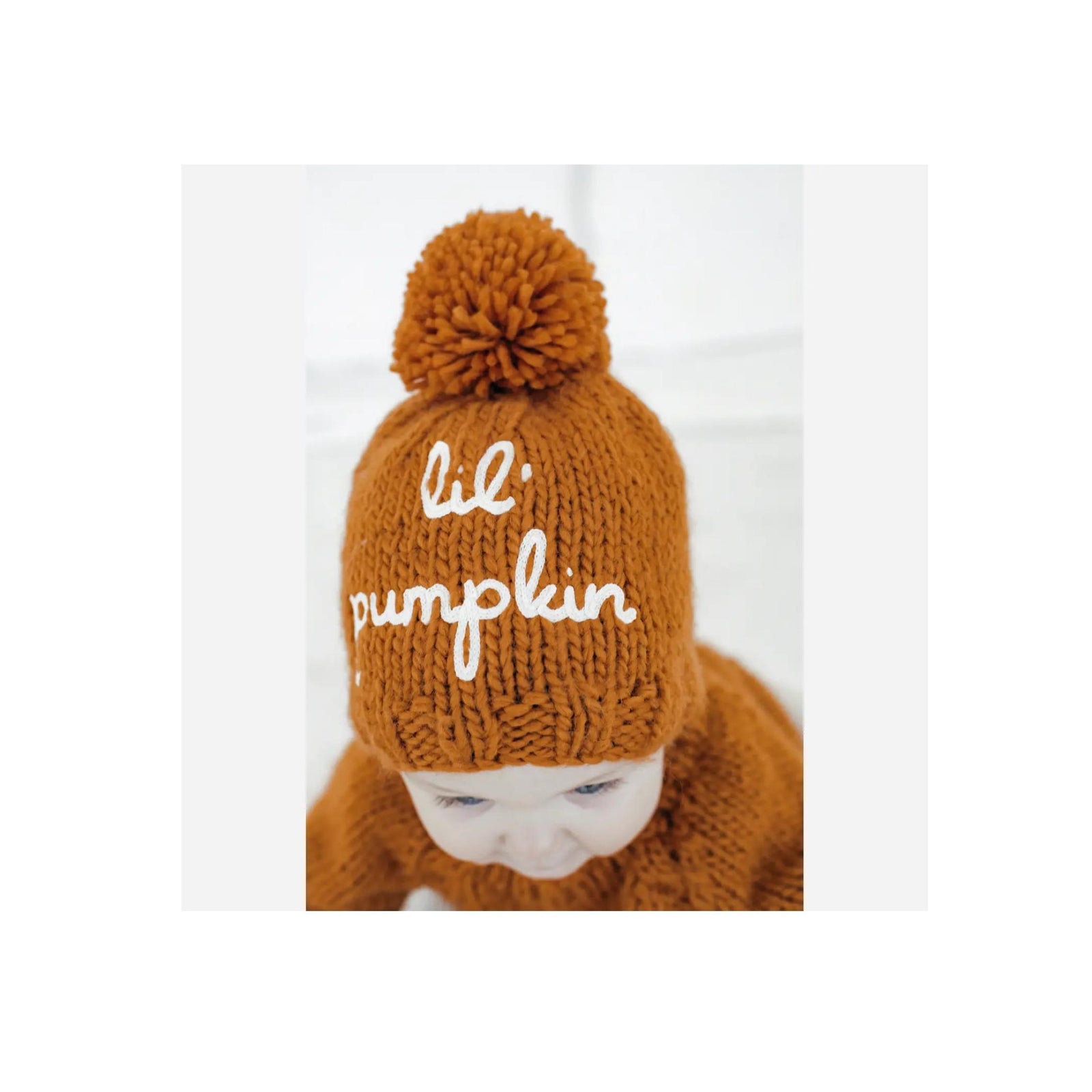“Lil Pumpkin” Hand Knit Pom Hat
