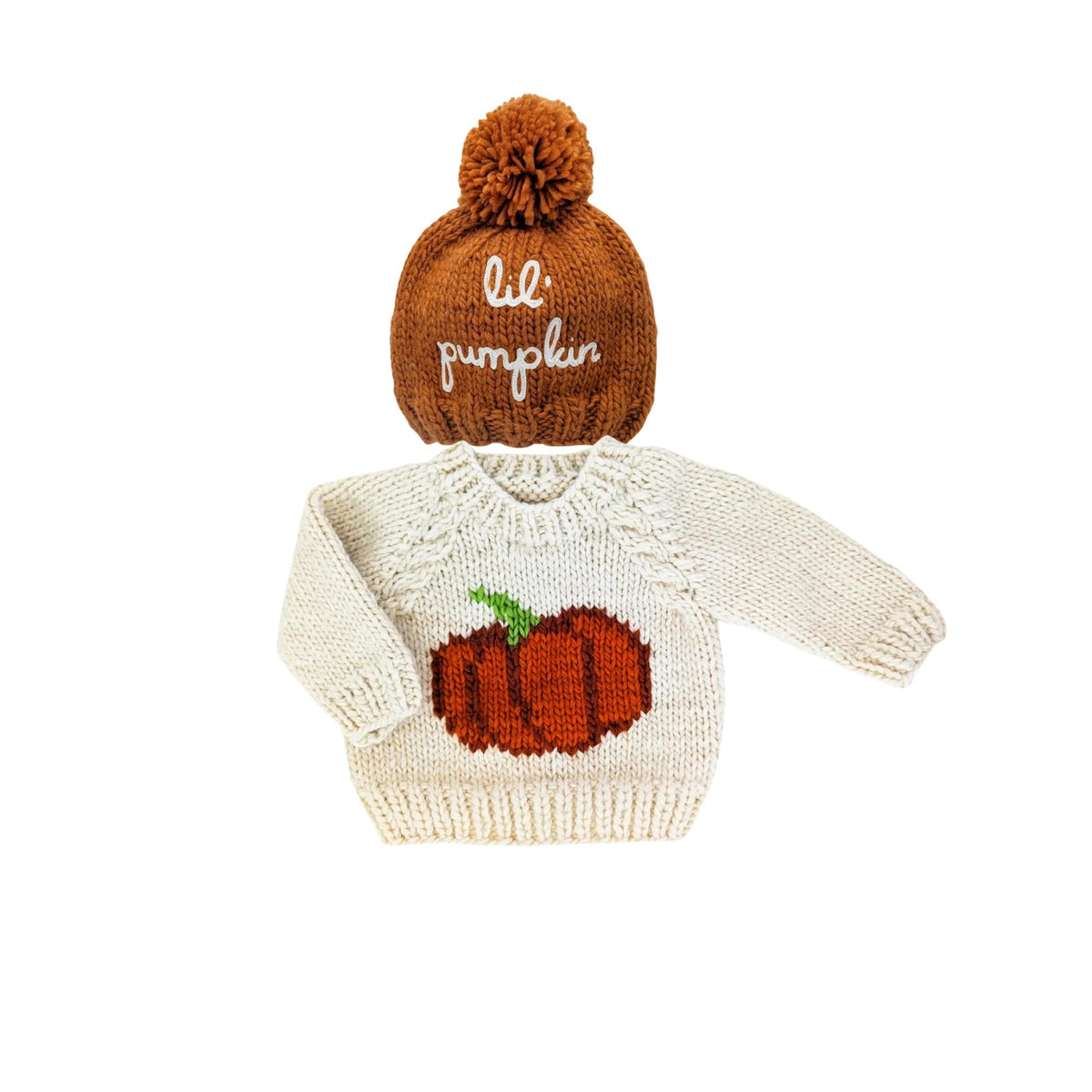 “Lil Pumpkin” Hand Knit Pom Hat