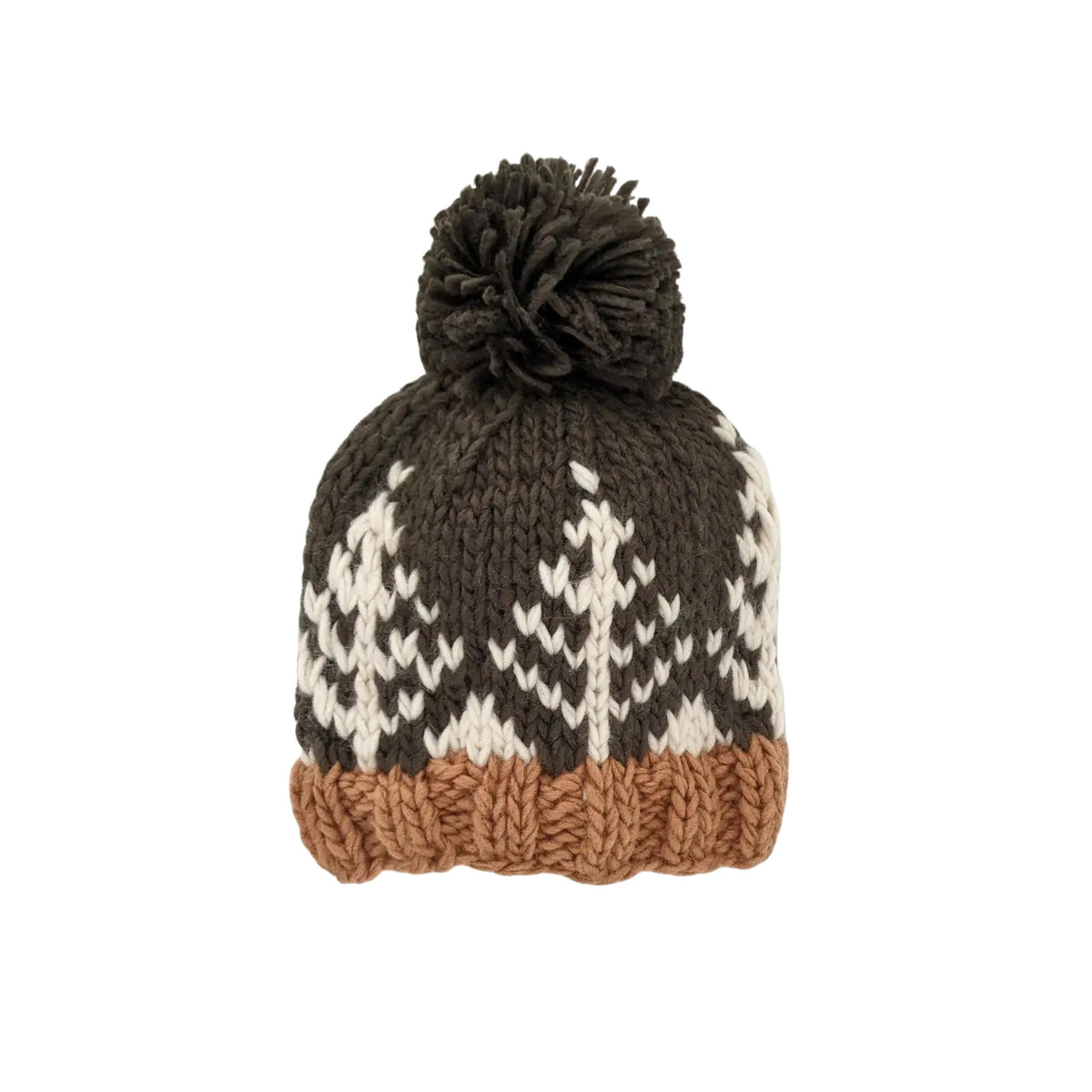 Forest Hand Knit Pom Hats