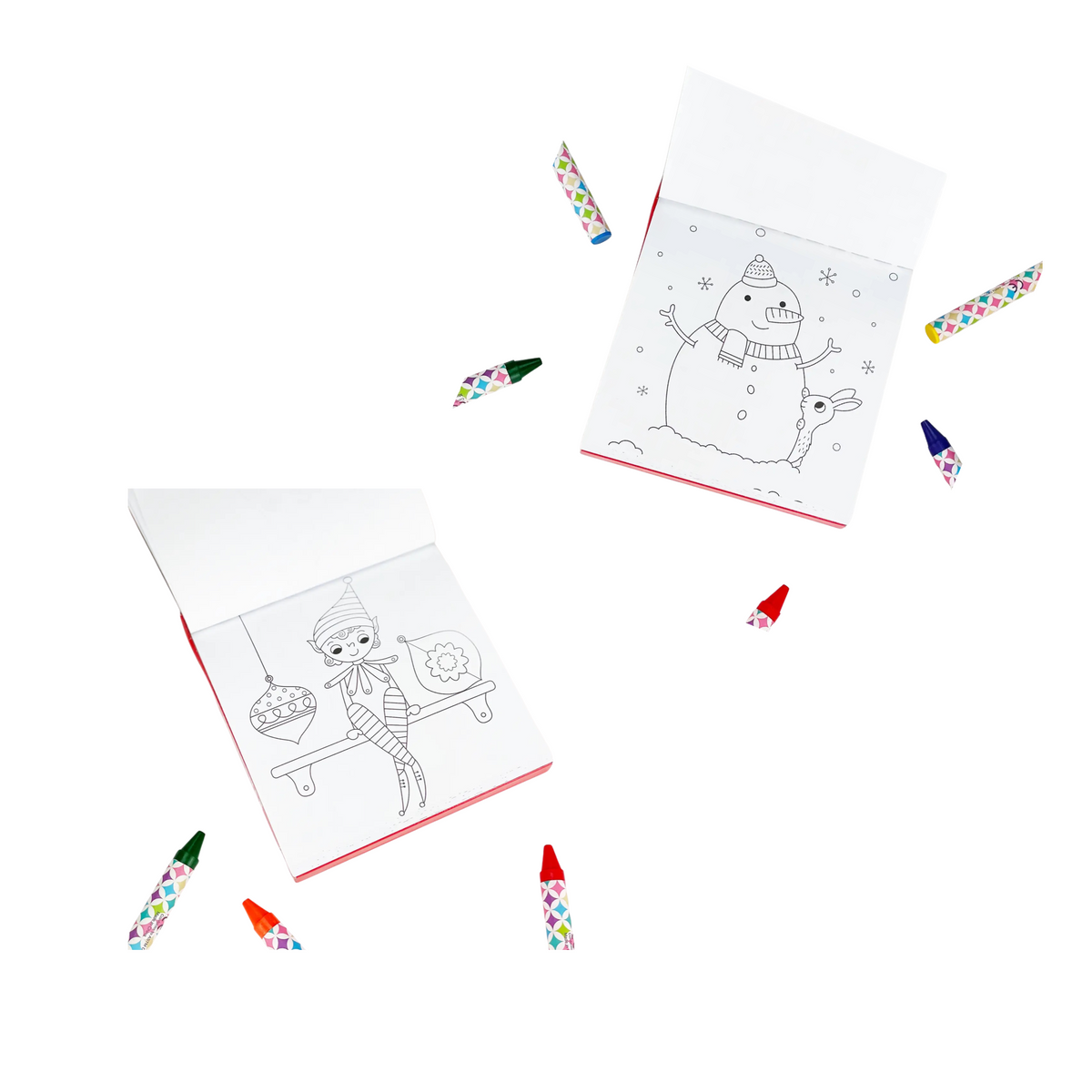 Merry Christmas Coloring Book With Crayons Set