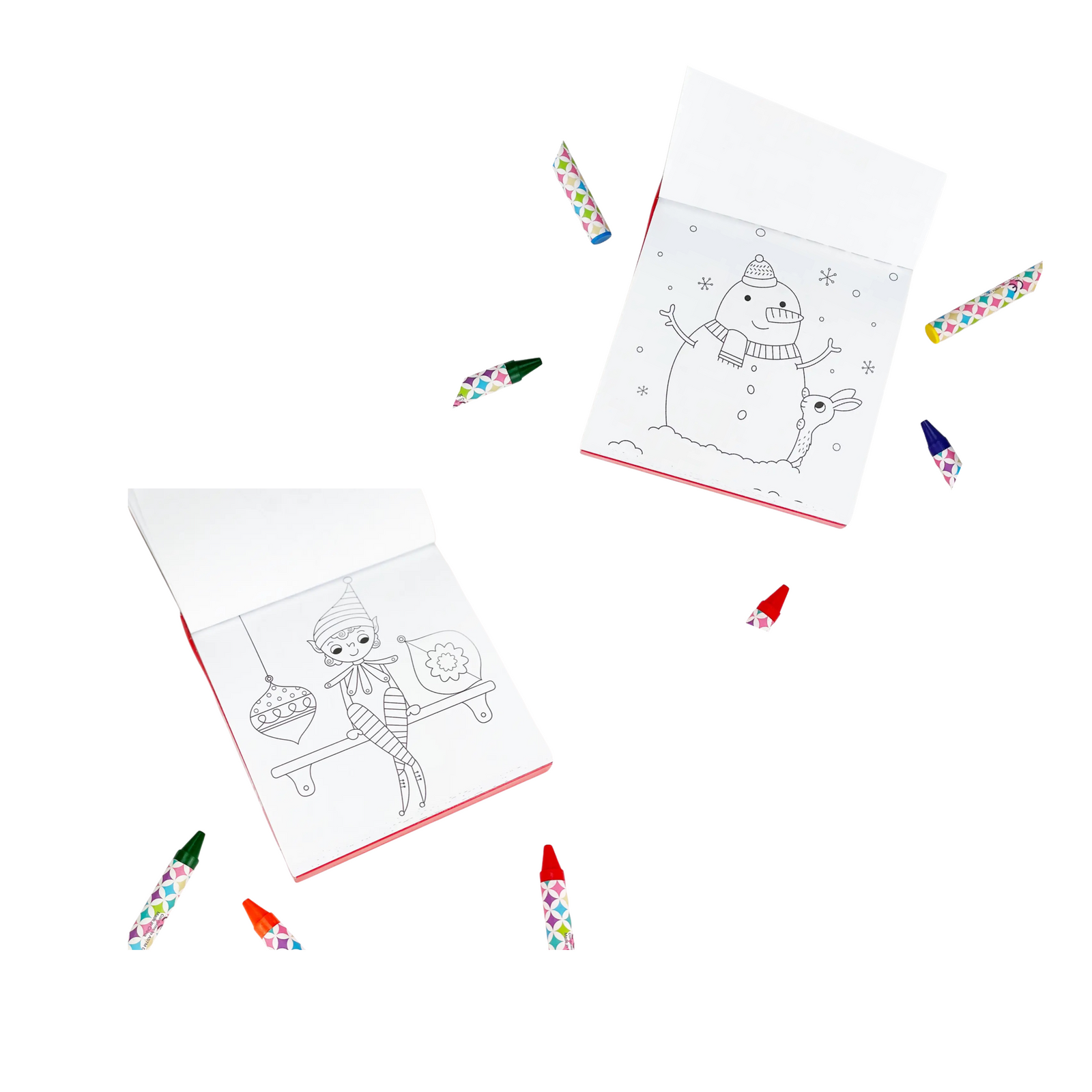 Merry Christmas Coloring Book With Crayons Set
