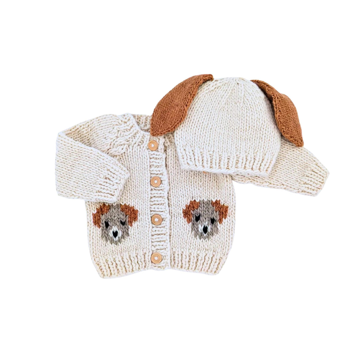 Puppy Hand Knit Cardigan