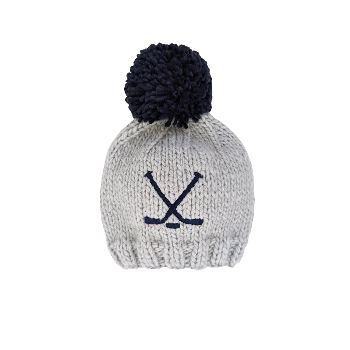 Hockey Sticks Hand Knit Pom Hat
