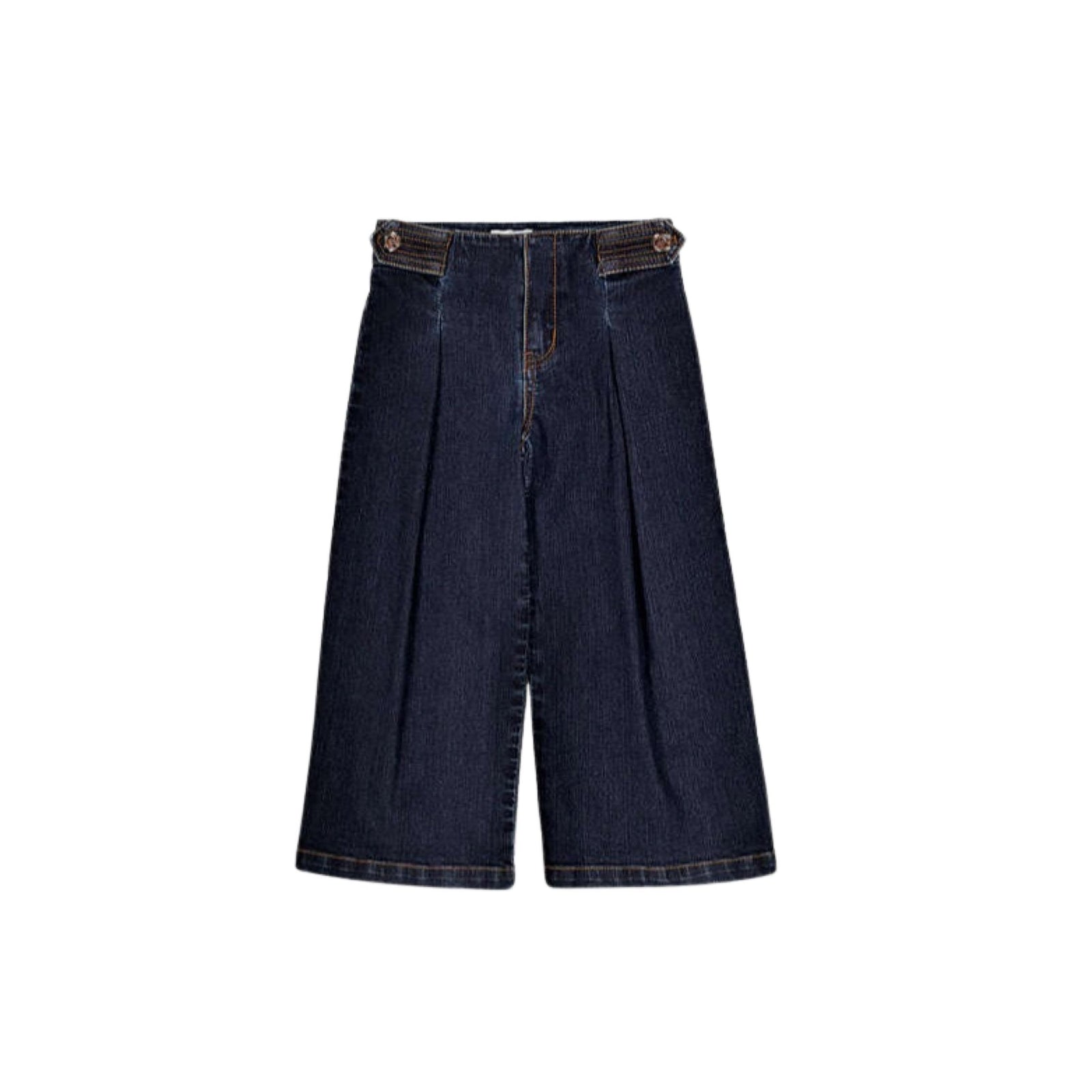 Super Dark Wide Leg Denim Pants