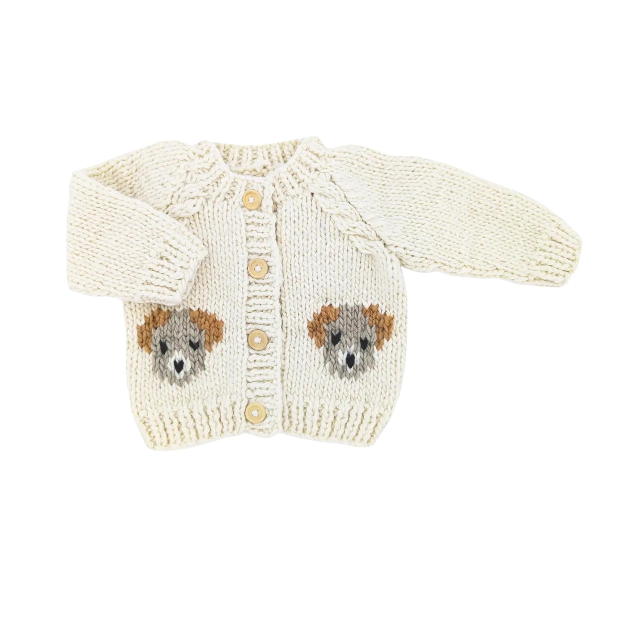 Puppy Hand Knit Cardigan