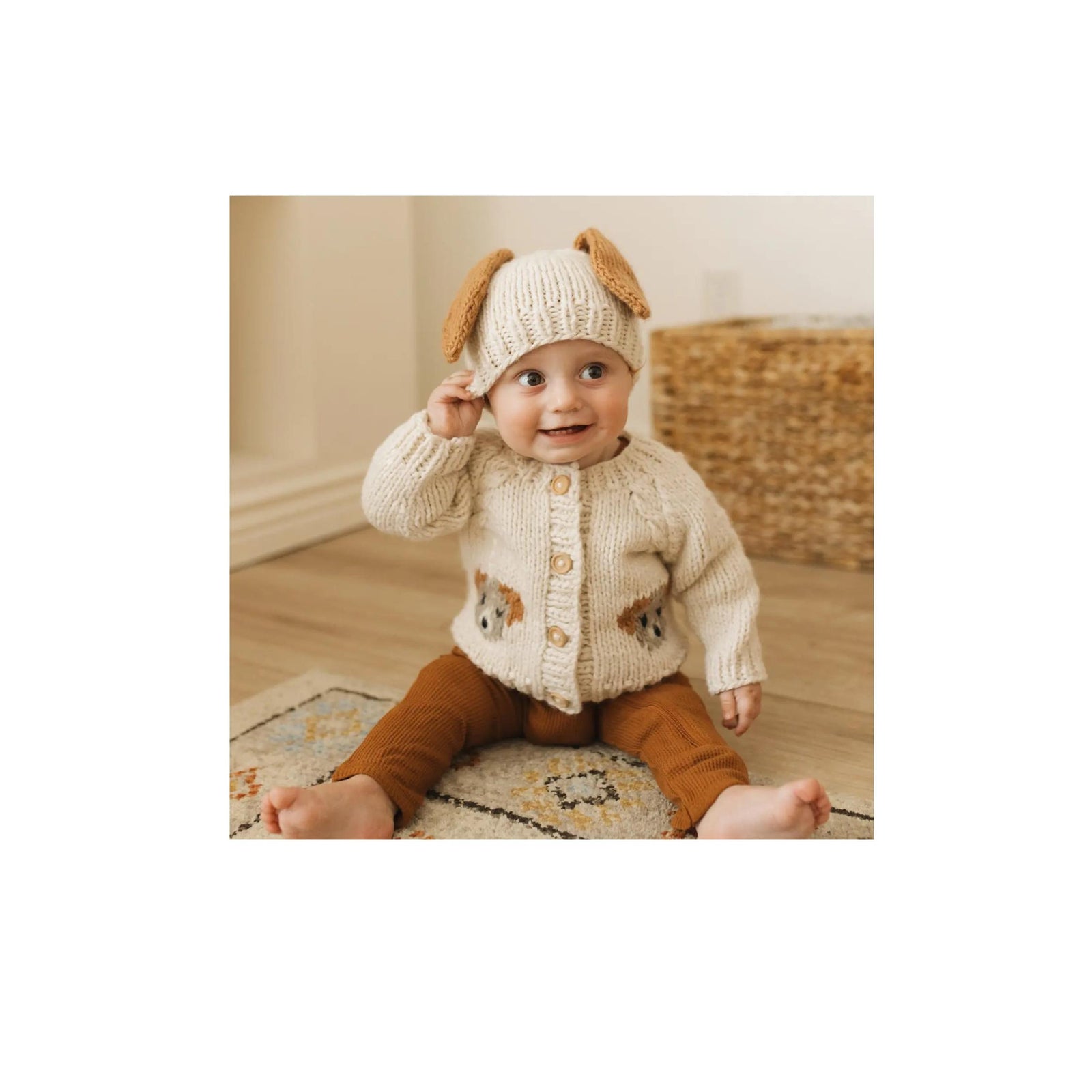 Puppy Hand Knit Cardigan