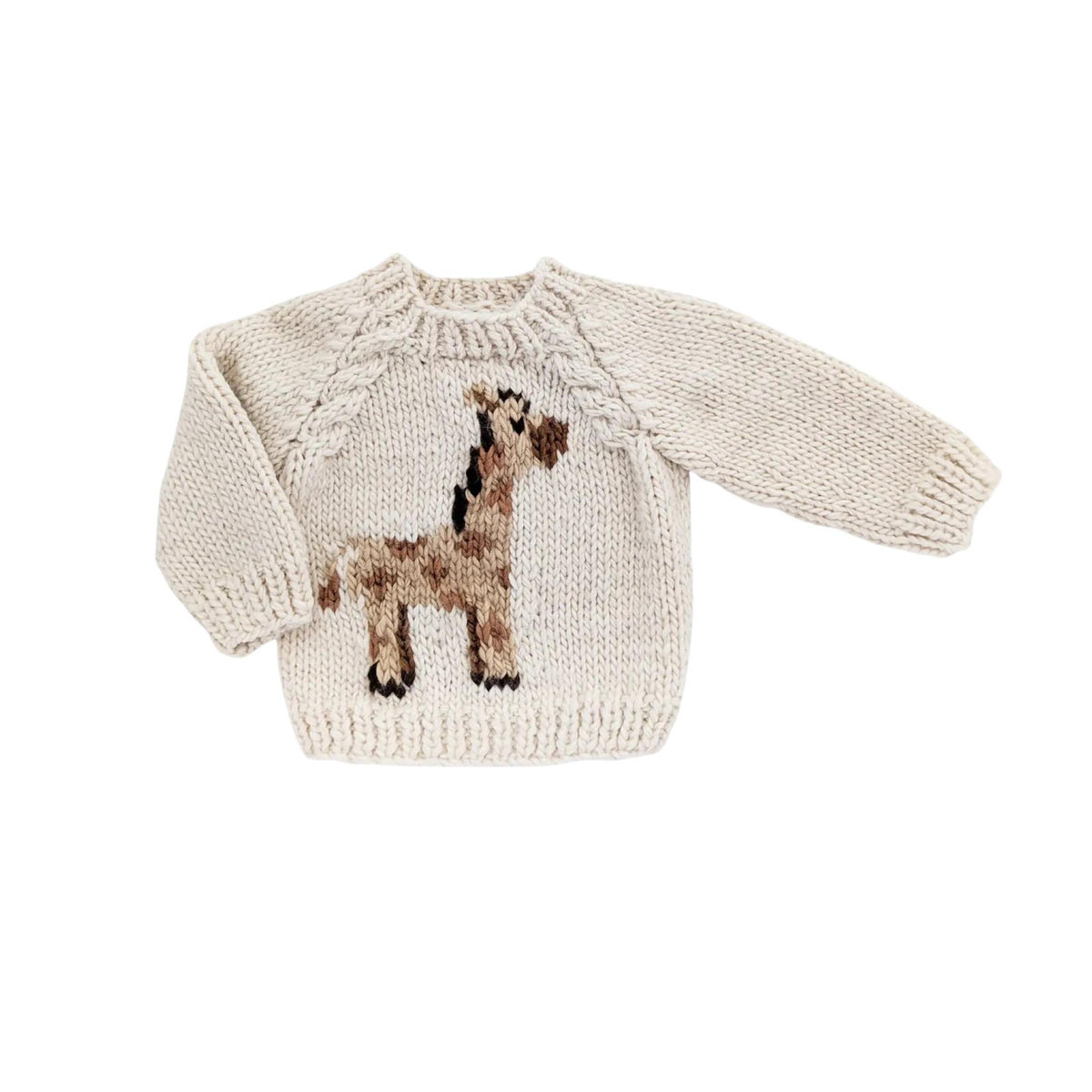 Giraffe Hand Knit Sweater