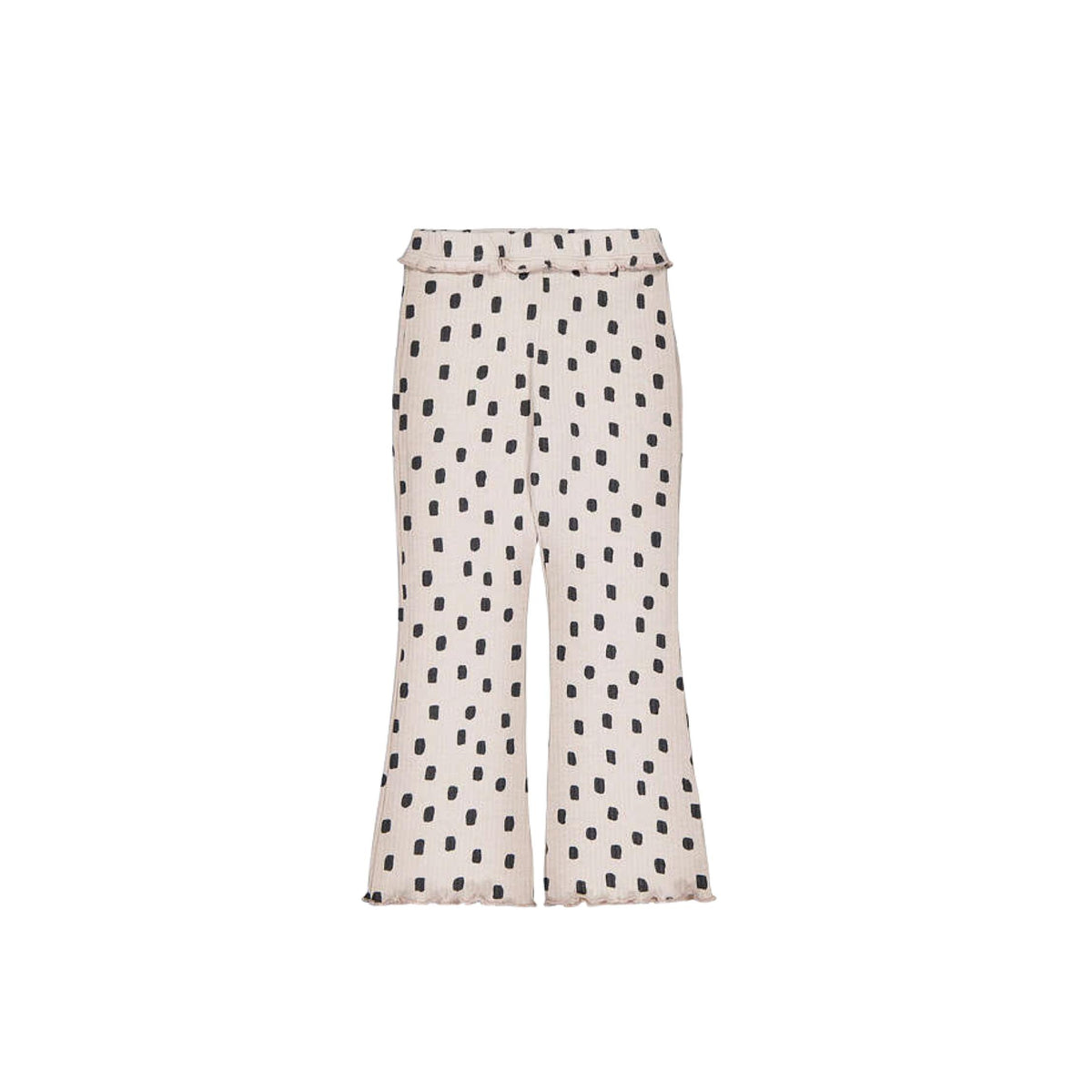 Black Dots Knit Flare Leggings