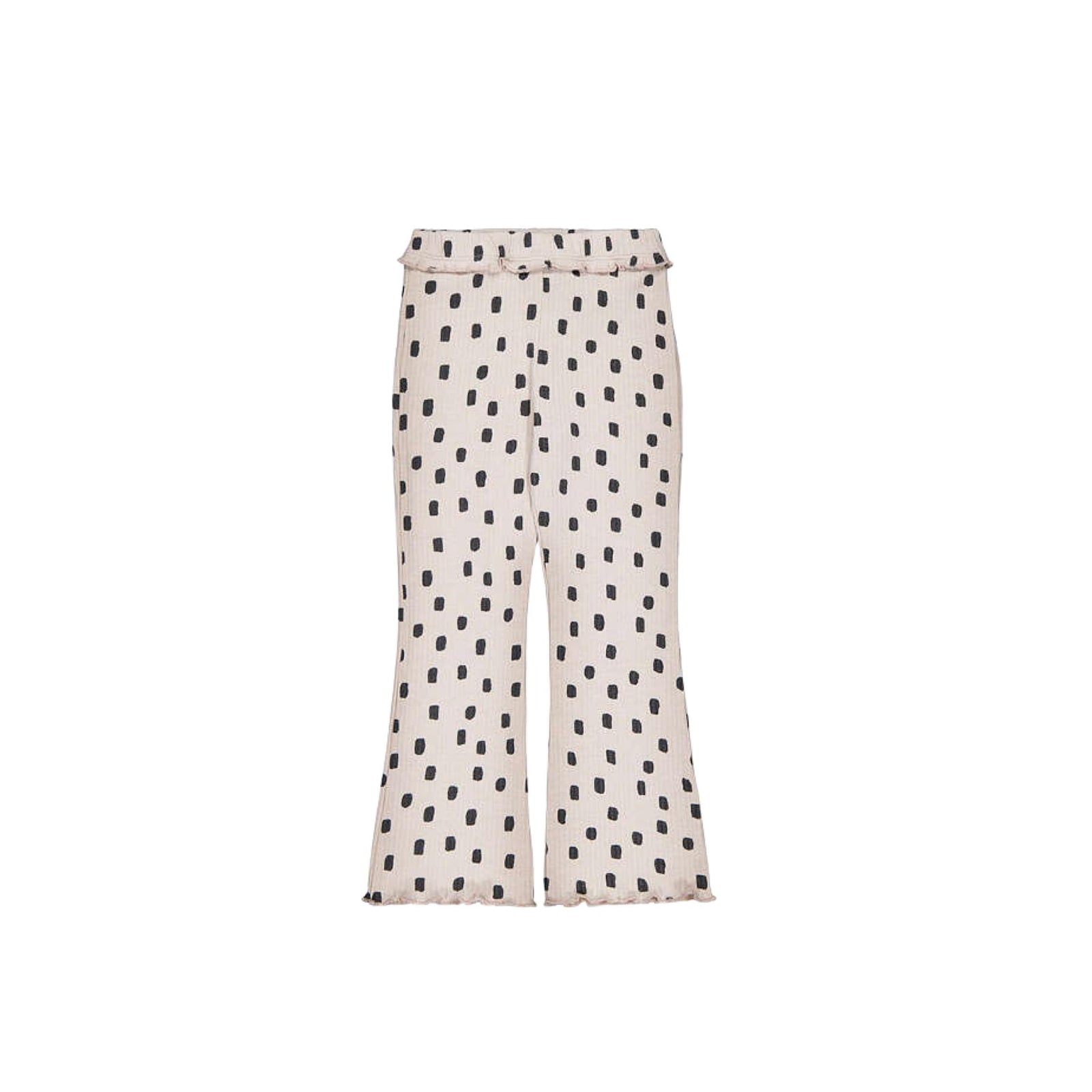 Black Dots Knit Flare Leggings