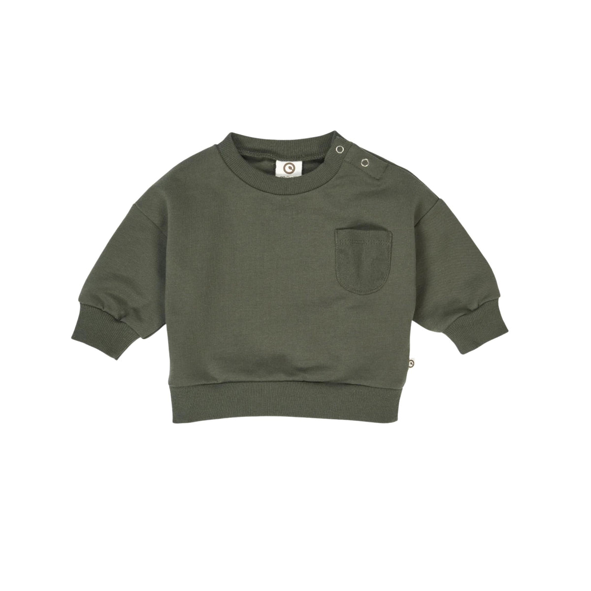 Cozy Me Pocket Sweatshirt-Olive