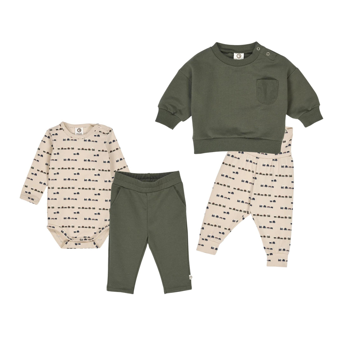 Cozy Me Pocket Sweatshirt-Olive