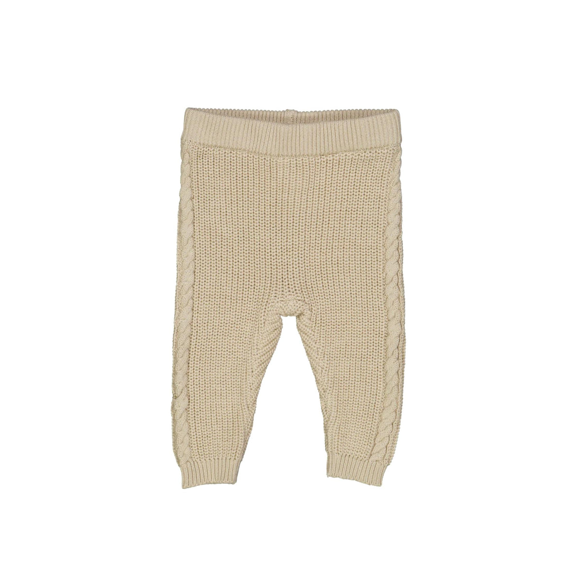 Knit Chunky Pants-Almond