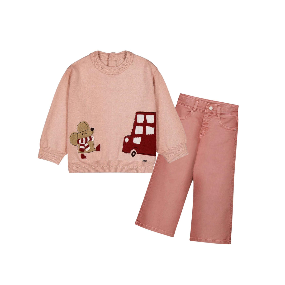 Mouse Whimsy Jacquard Sweater