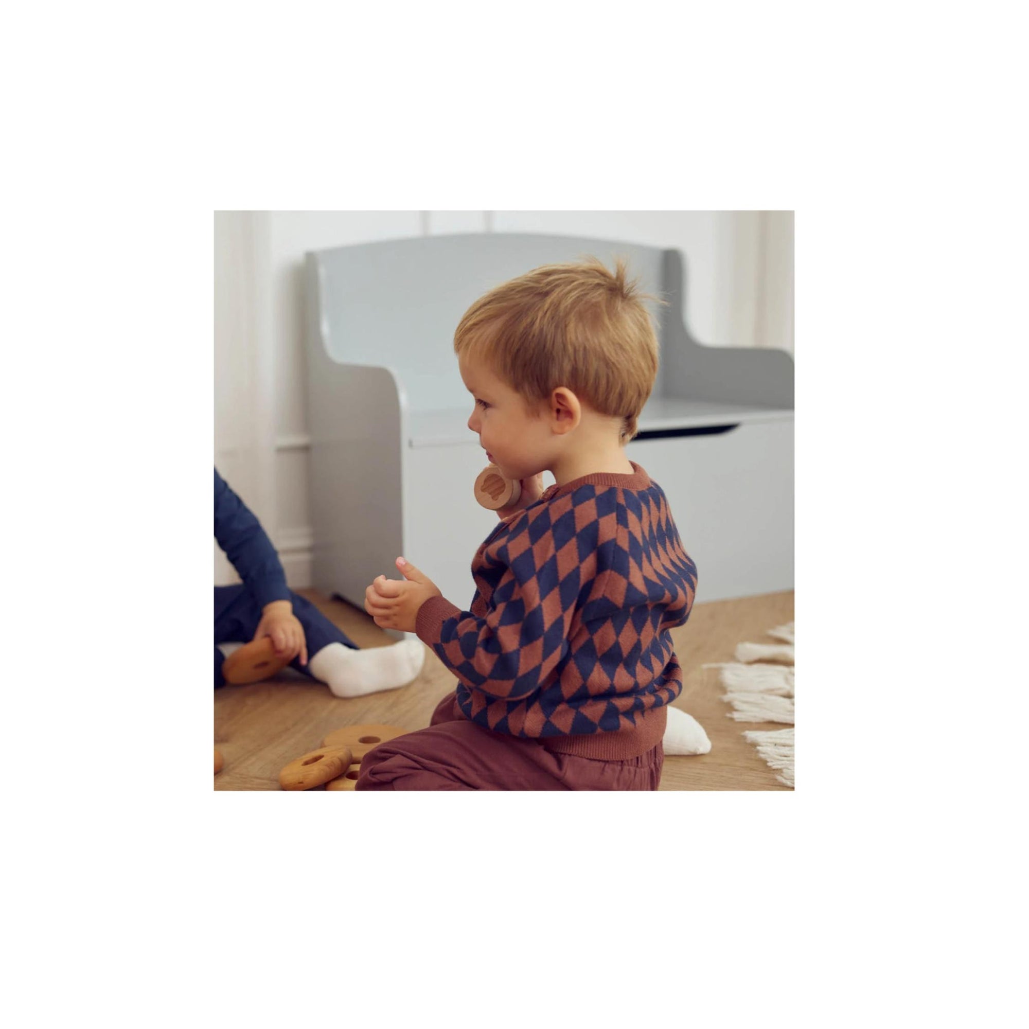 Boys Harlequin Knit Sweater