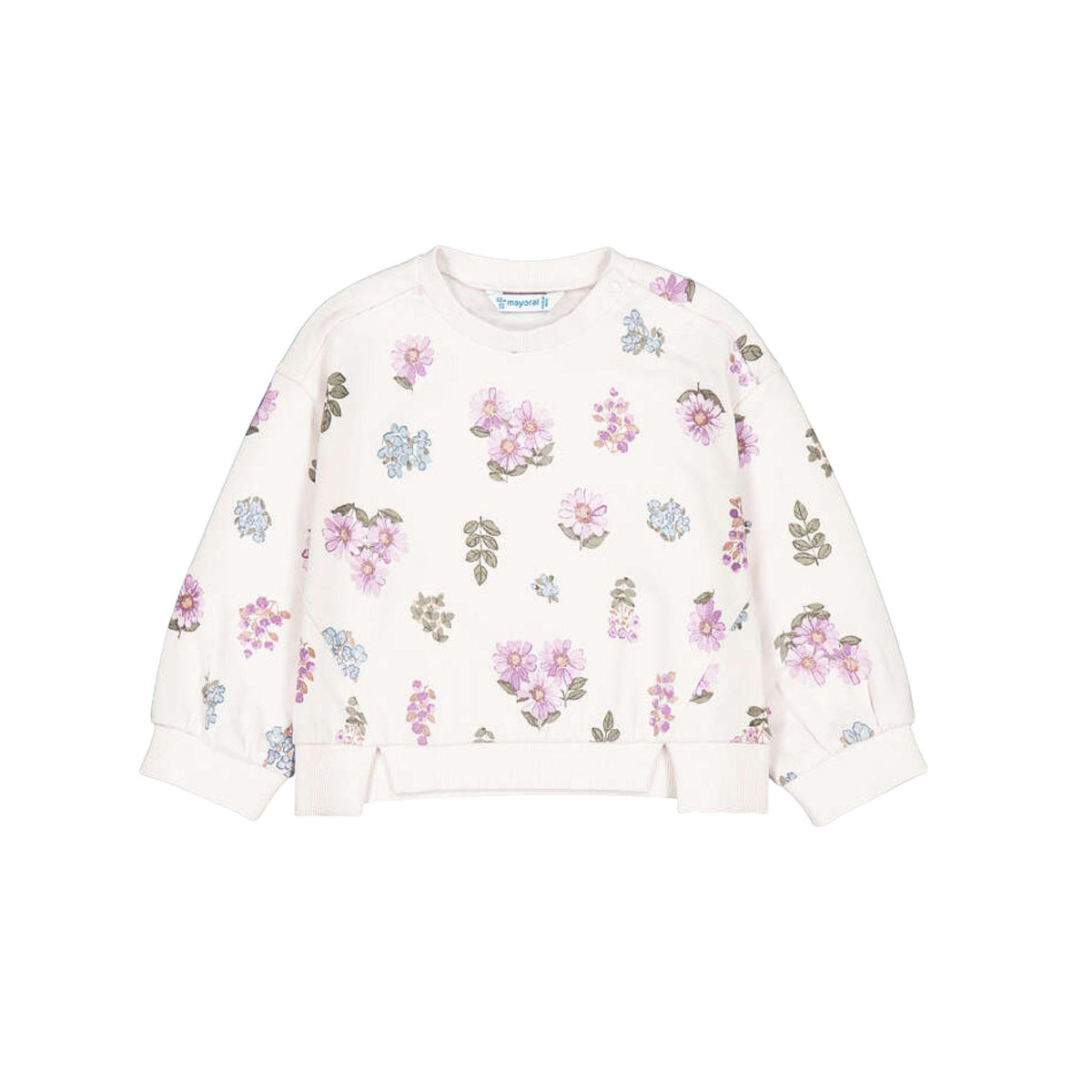 Floral Print Fleece Sweatshirt