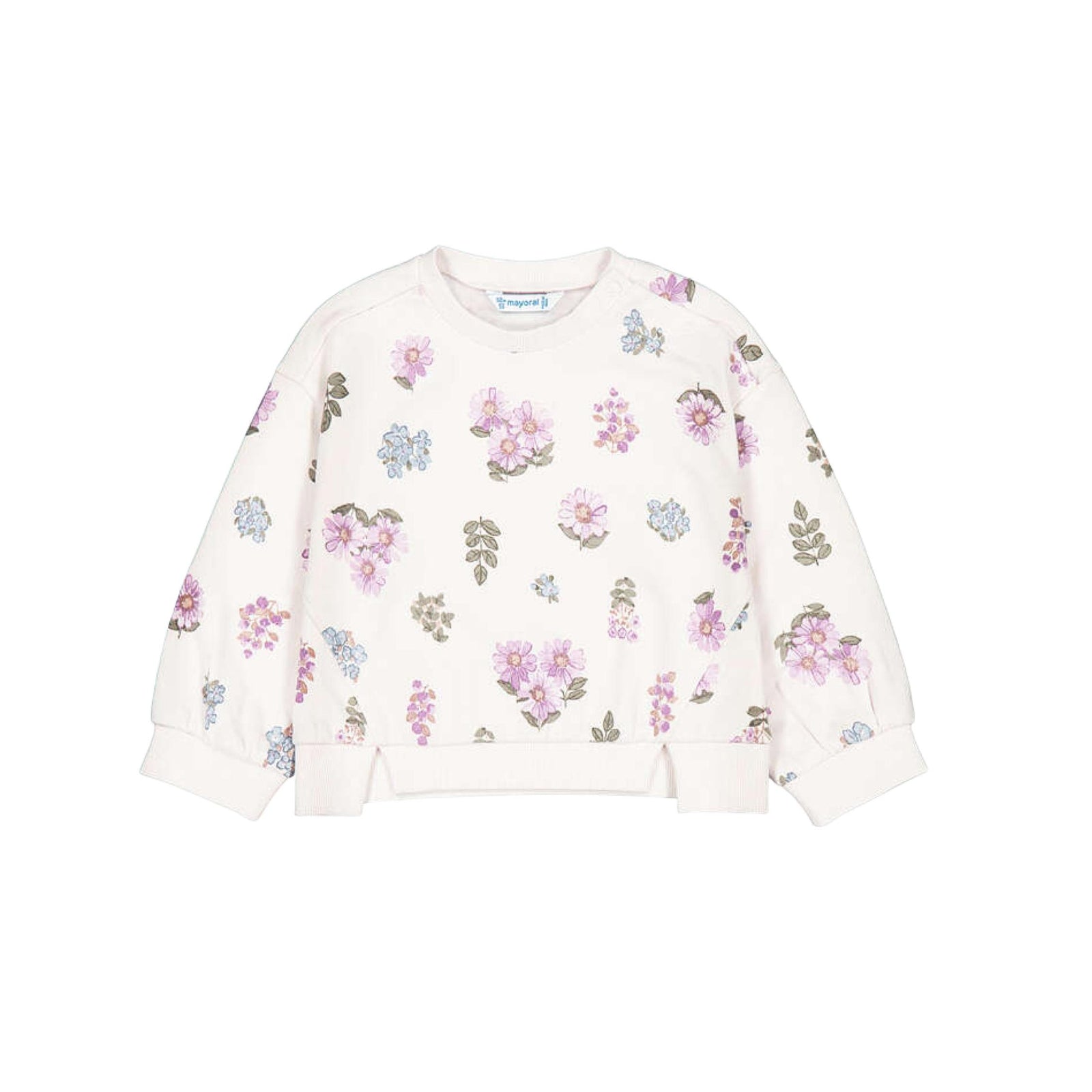 Floral Print Fleece Sweatshirt