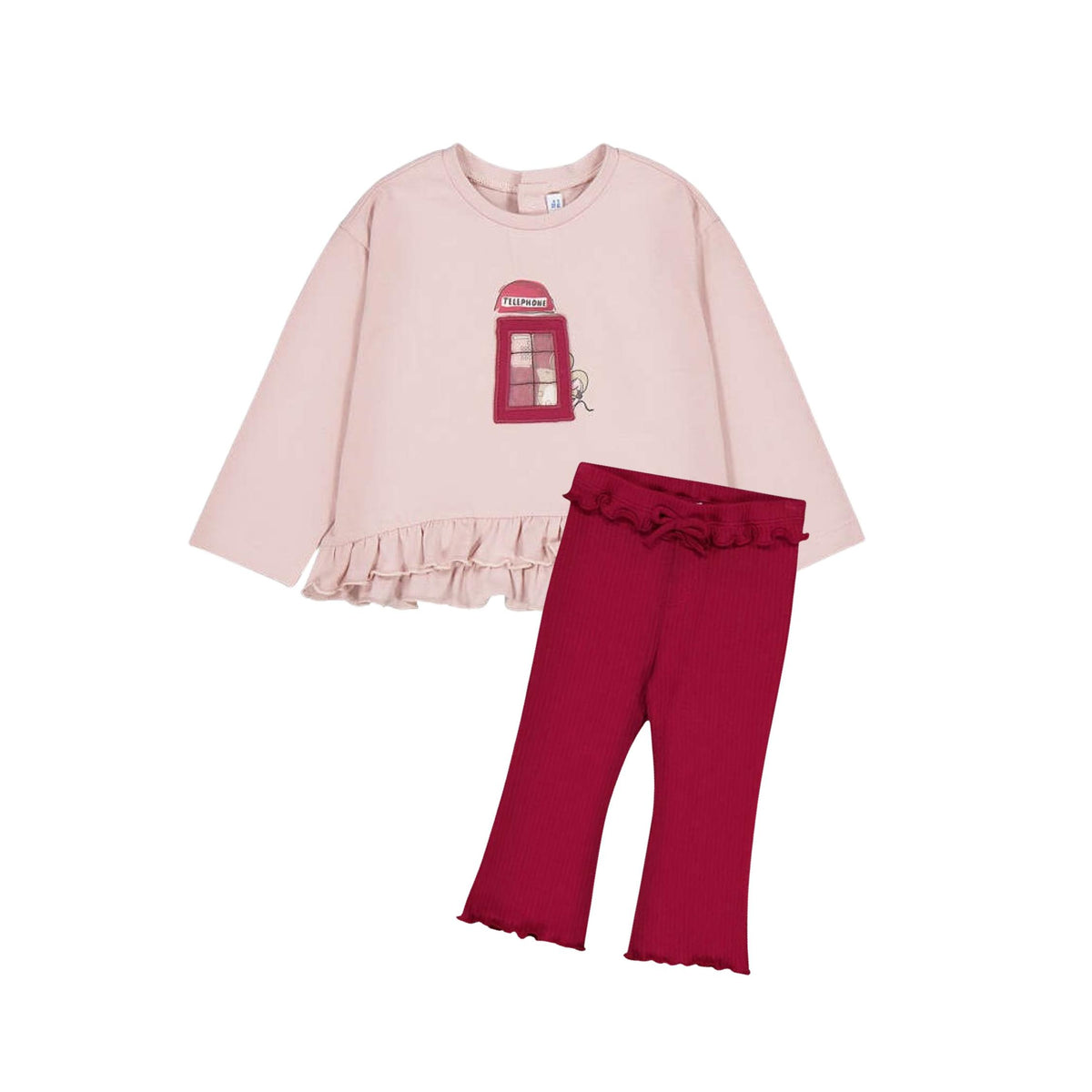 Phone Booth Mouse Graphic Long Sleeve Shirt