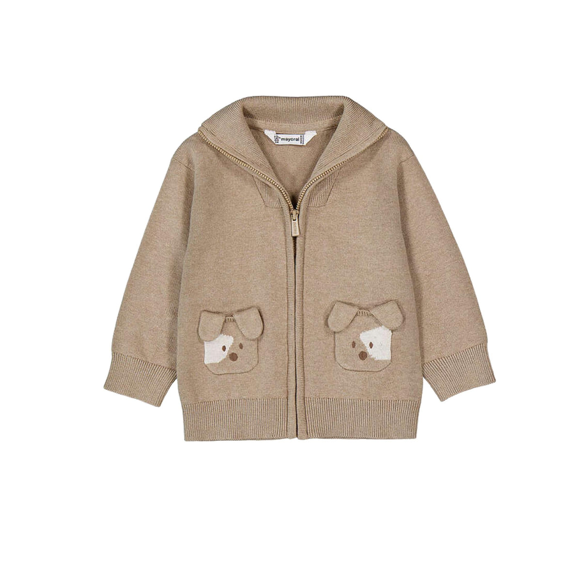Pocket Puppies Knit Zip Cardigan