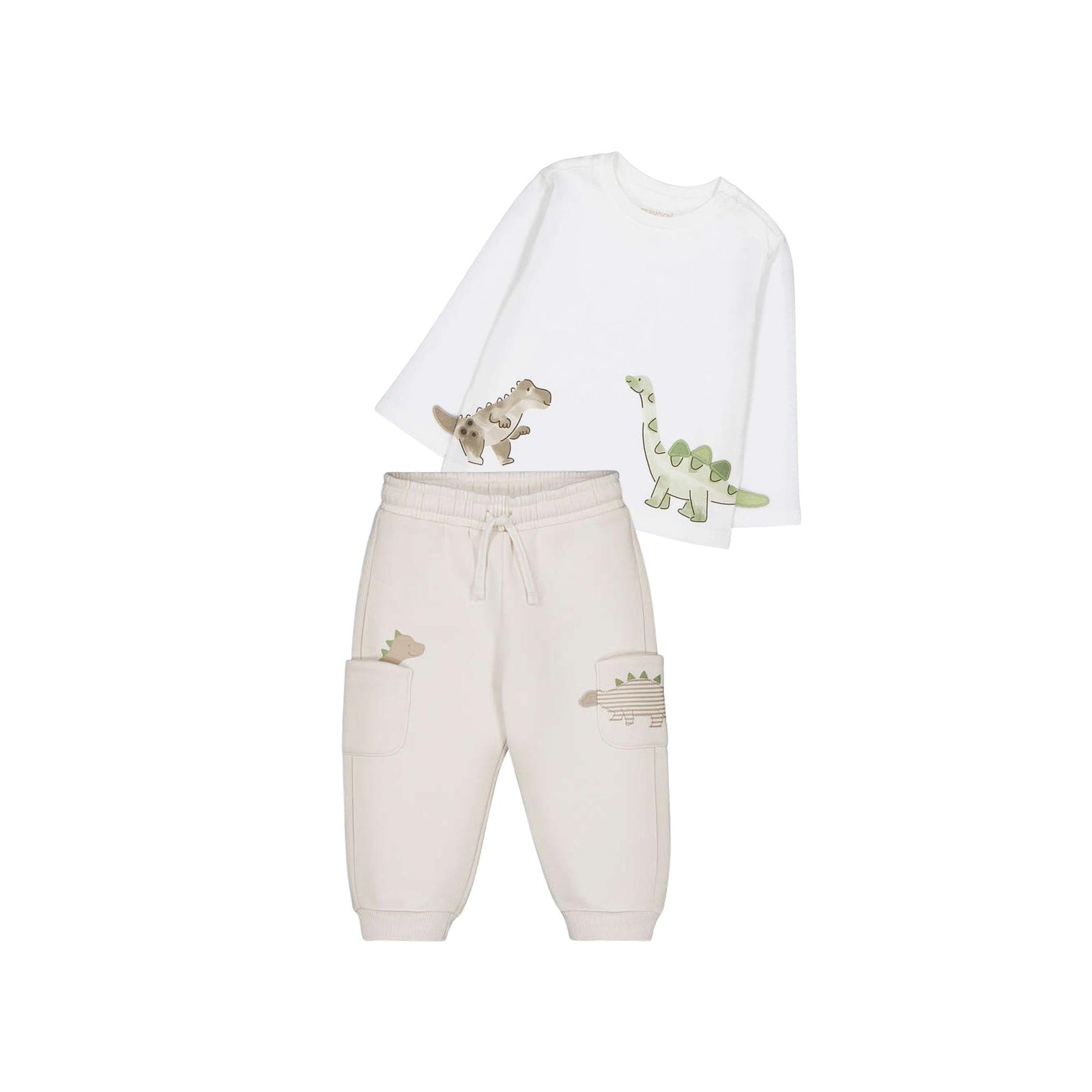 Light Khaki Dinosaur Sweat Pants