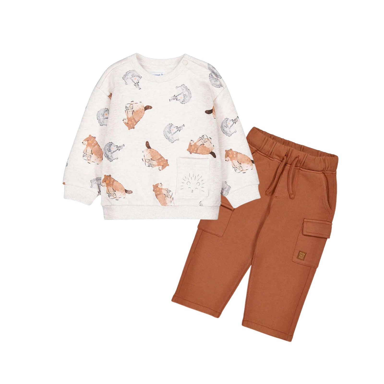 Hedgehog & Beaver Print Sweatshirt