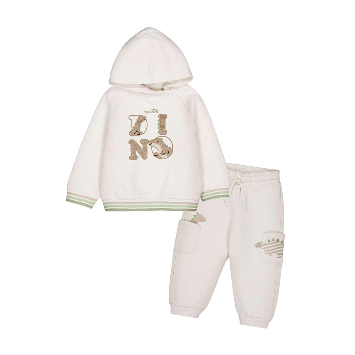 Cream Dinosaur Hooded Sweatshirt