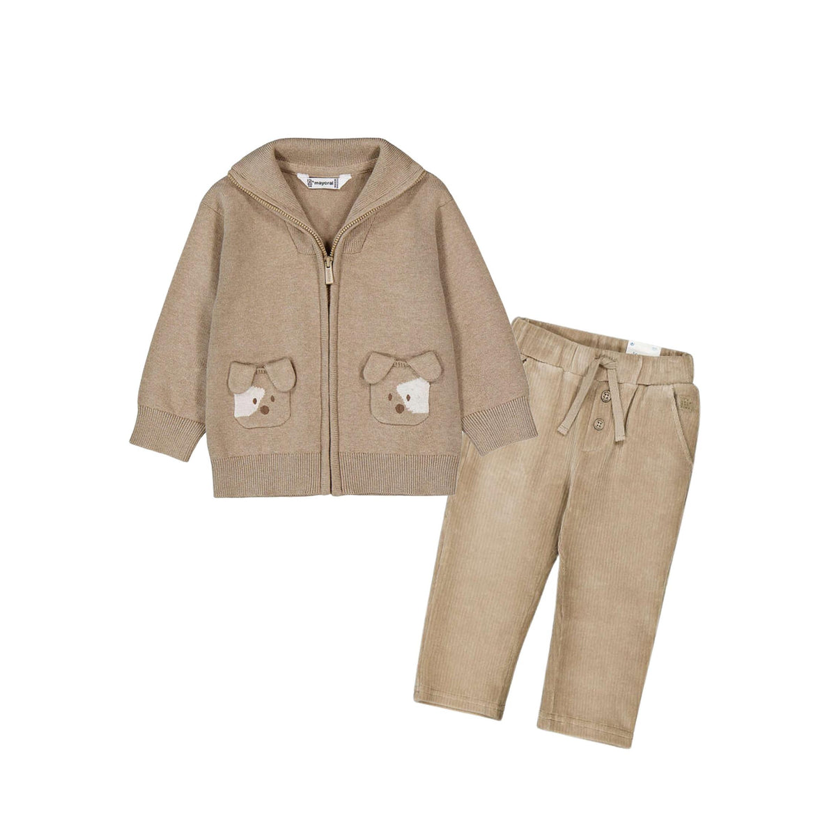Baby Boy Hazelnut Knit Pants