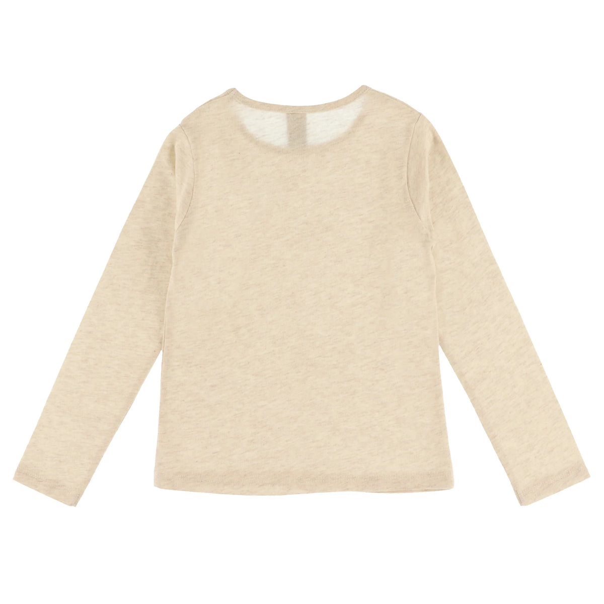 Embroidered Heart Patch Ivory T-Shirt